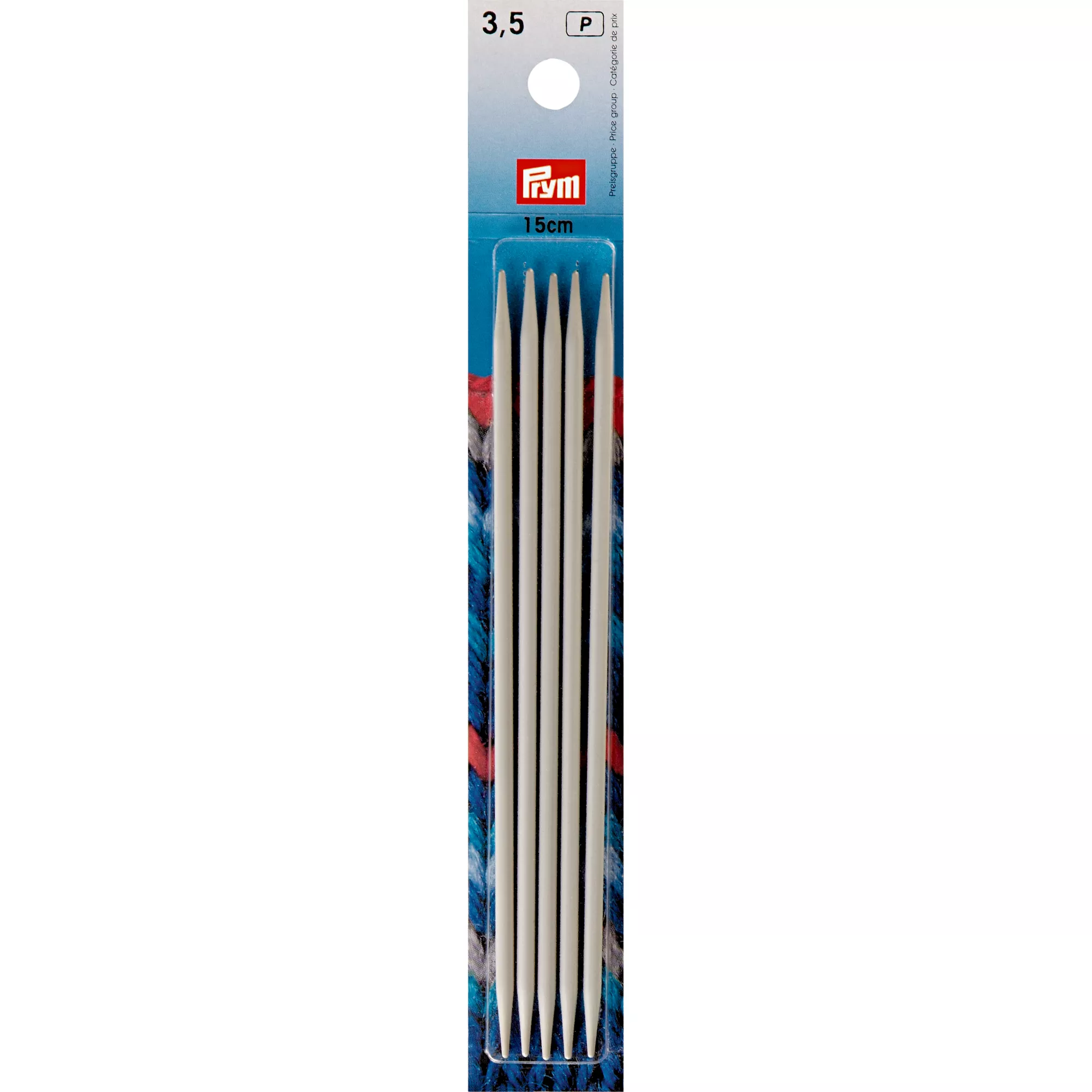 Strumpfstricknadeln, 15cm, 3,50mm, perlgrau