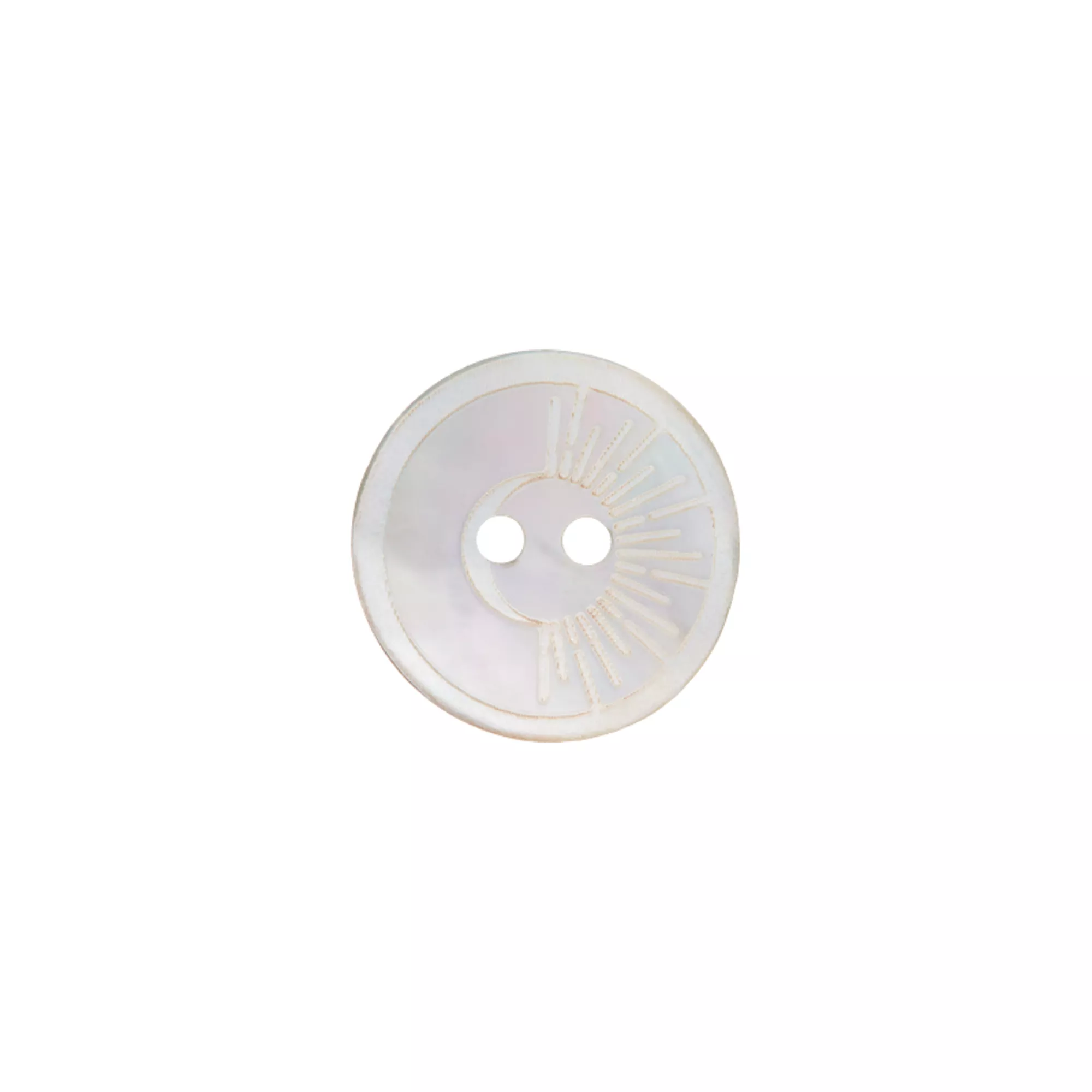 Mother of Pearl button 2-holes, Sun & Moon