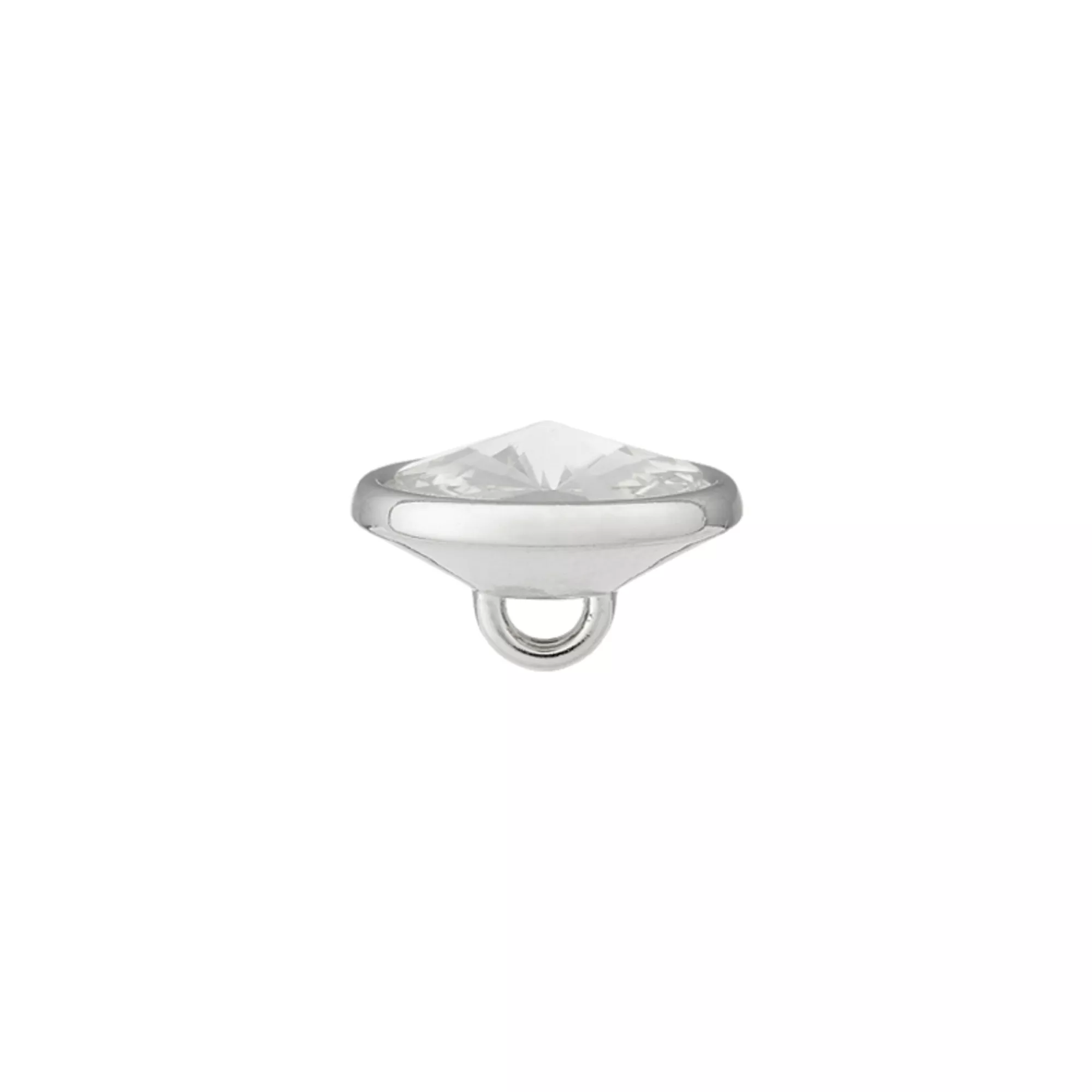 Polyester button shank metalized