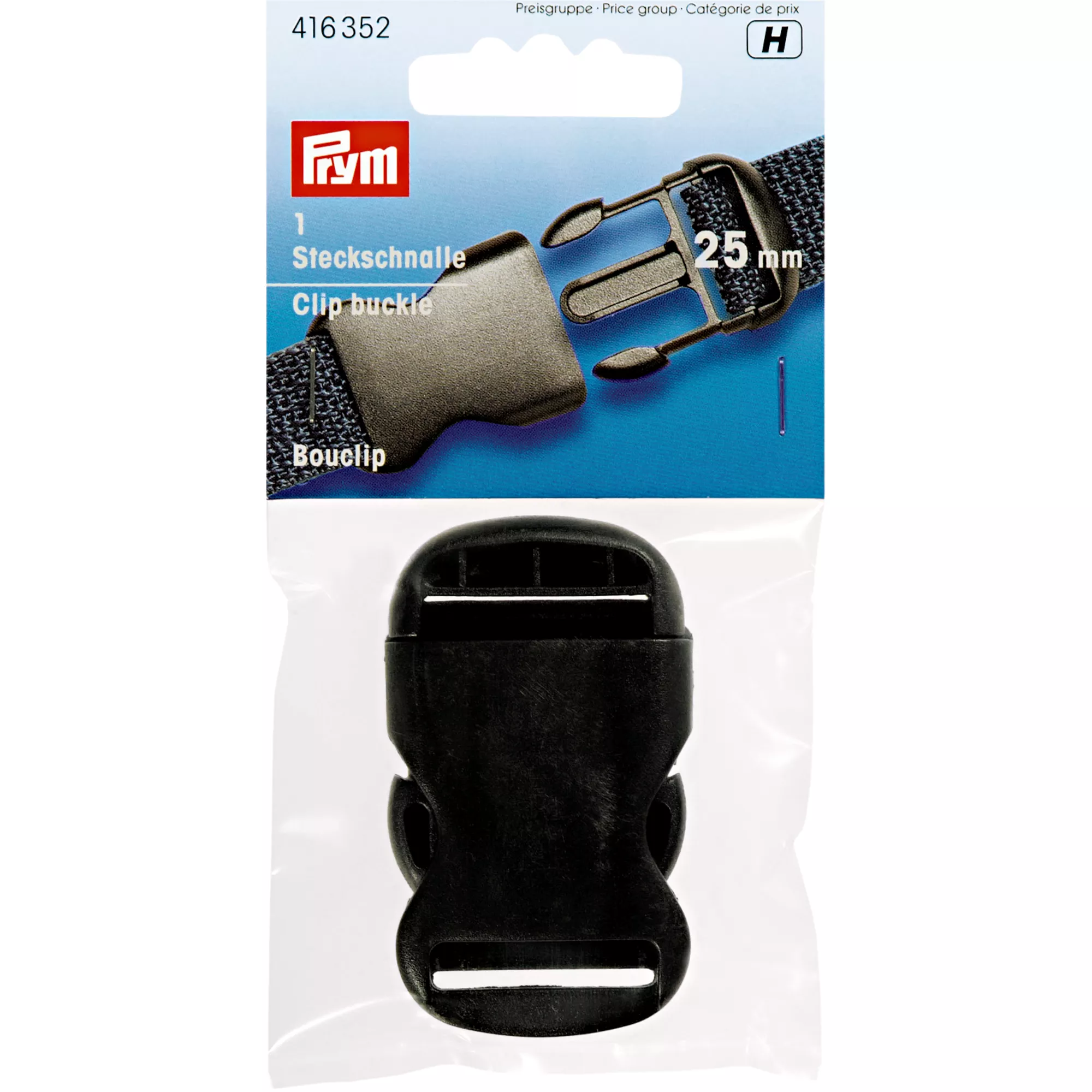 Clip buckle strong 25mm, black