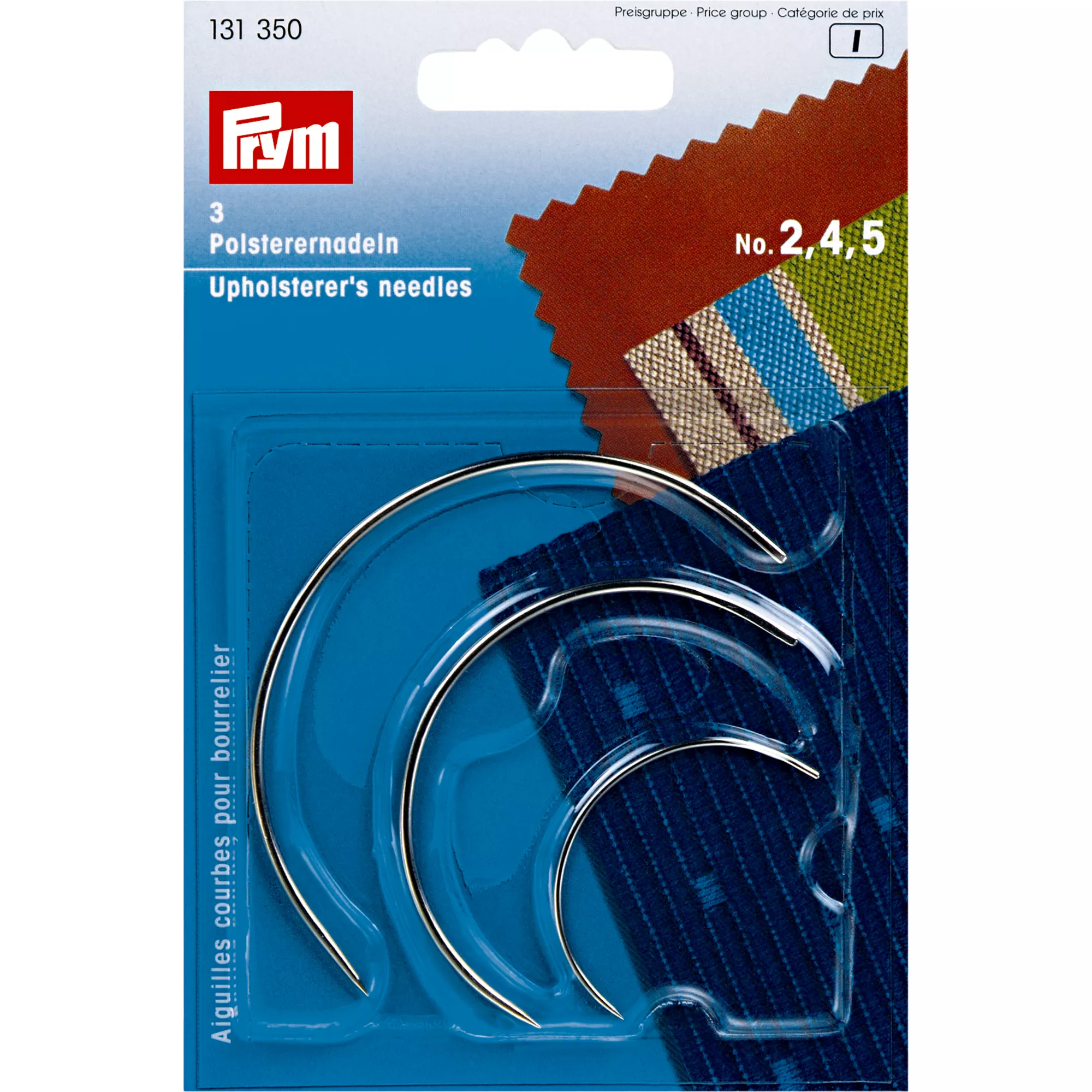Upholstery needles, curved, assorted