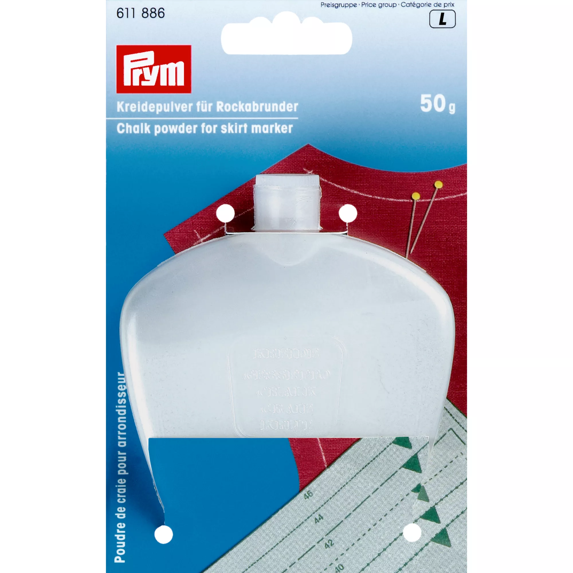 Chalk powder for hem/skirt marker, 50g