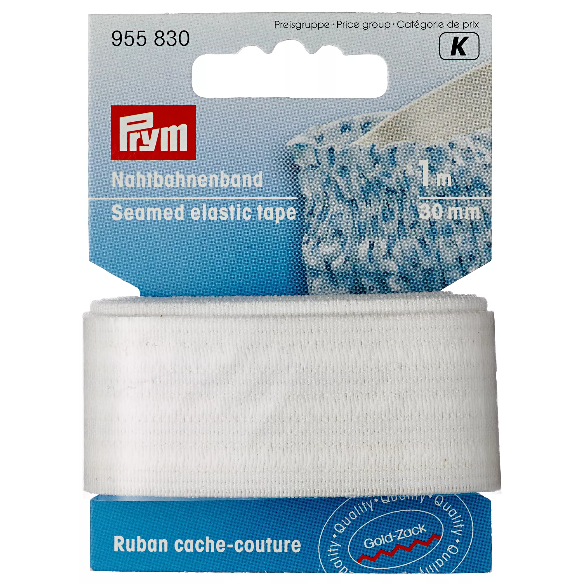 Ruban cache-couture, 30mm, blanc cassé, 1m
