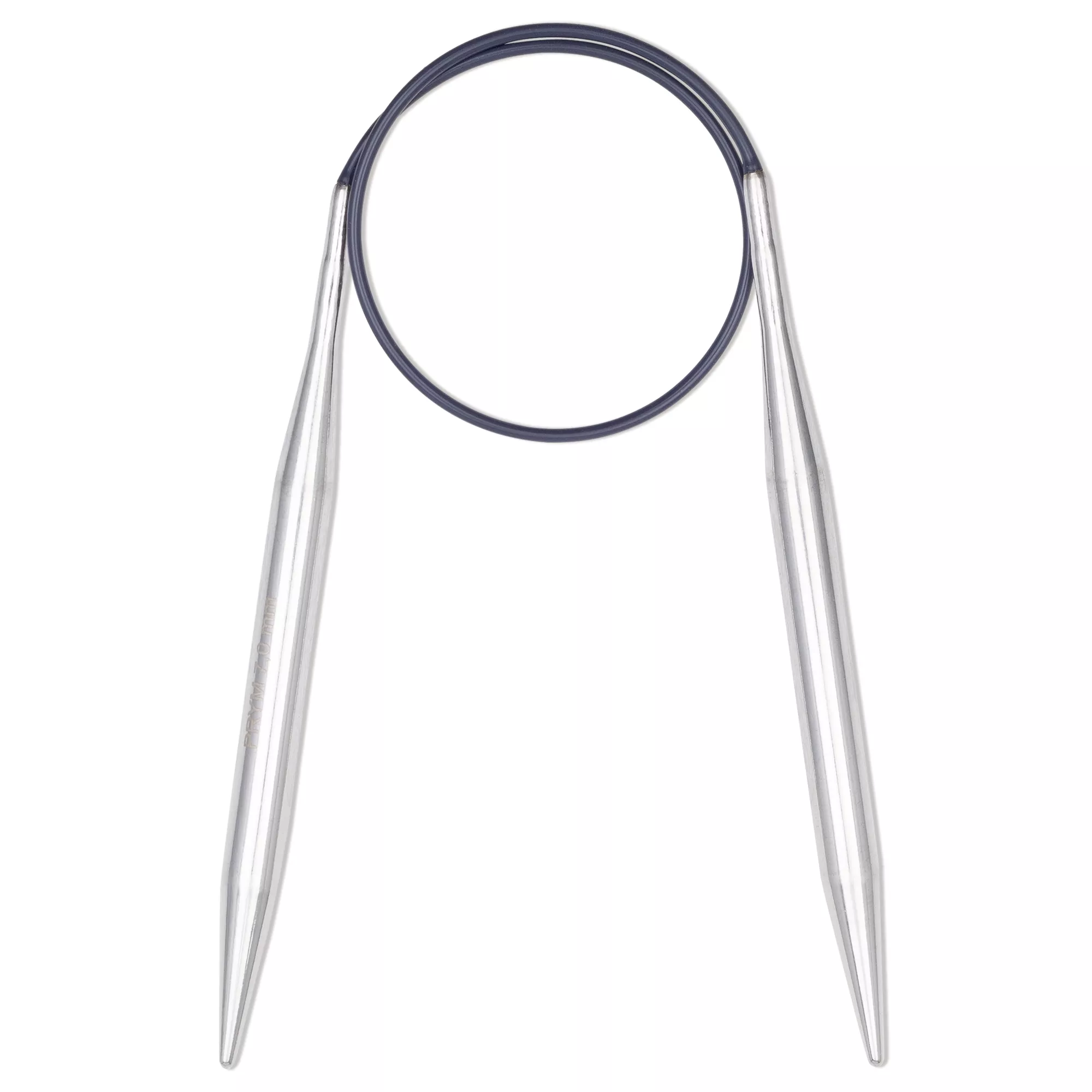 Circular knitting needles, 40cm, 7.00mm, silver-coloured