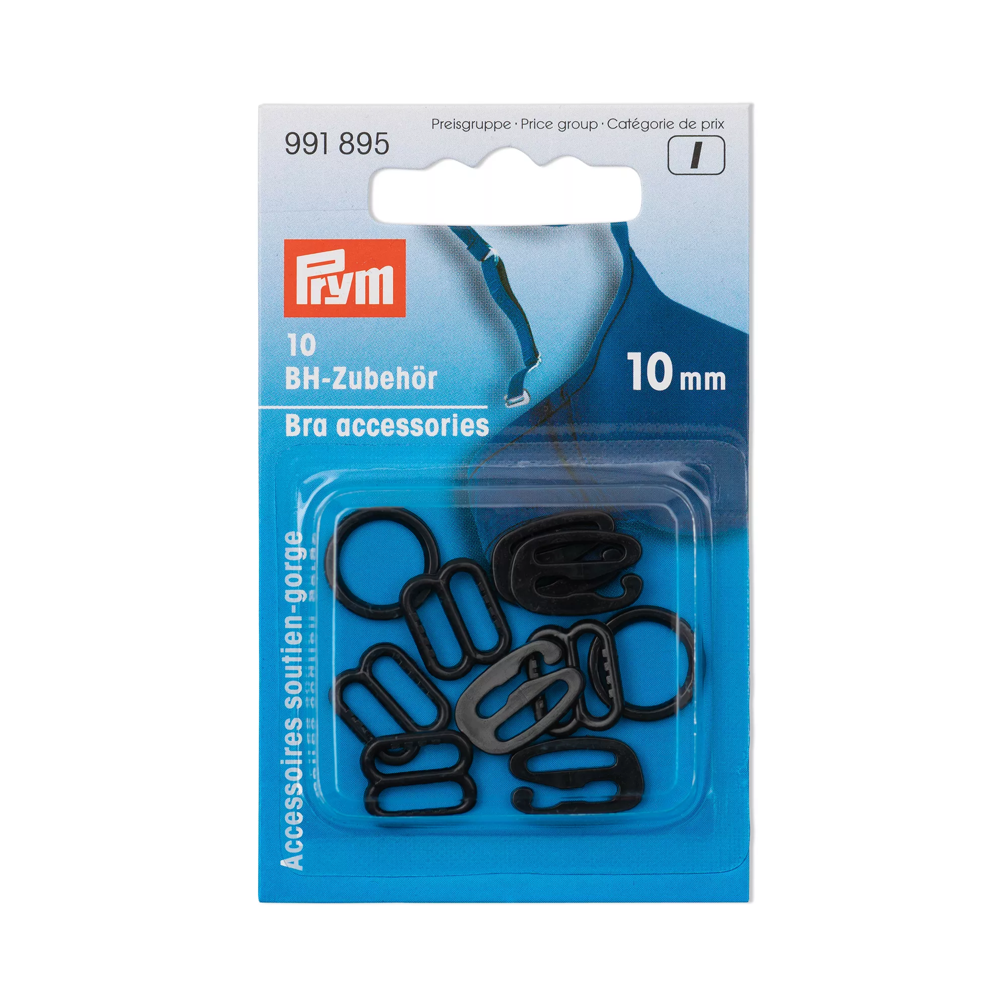 Accesorios de sostén, 10mm, negro
