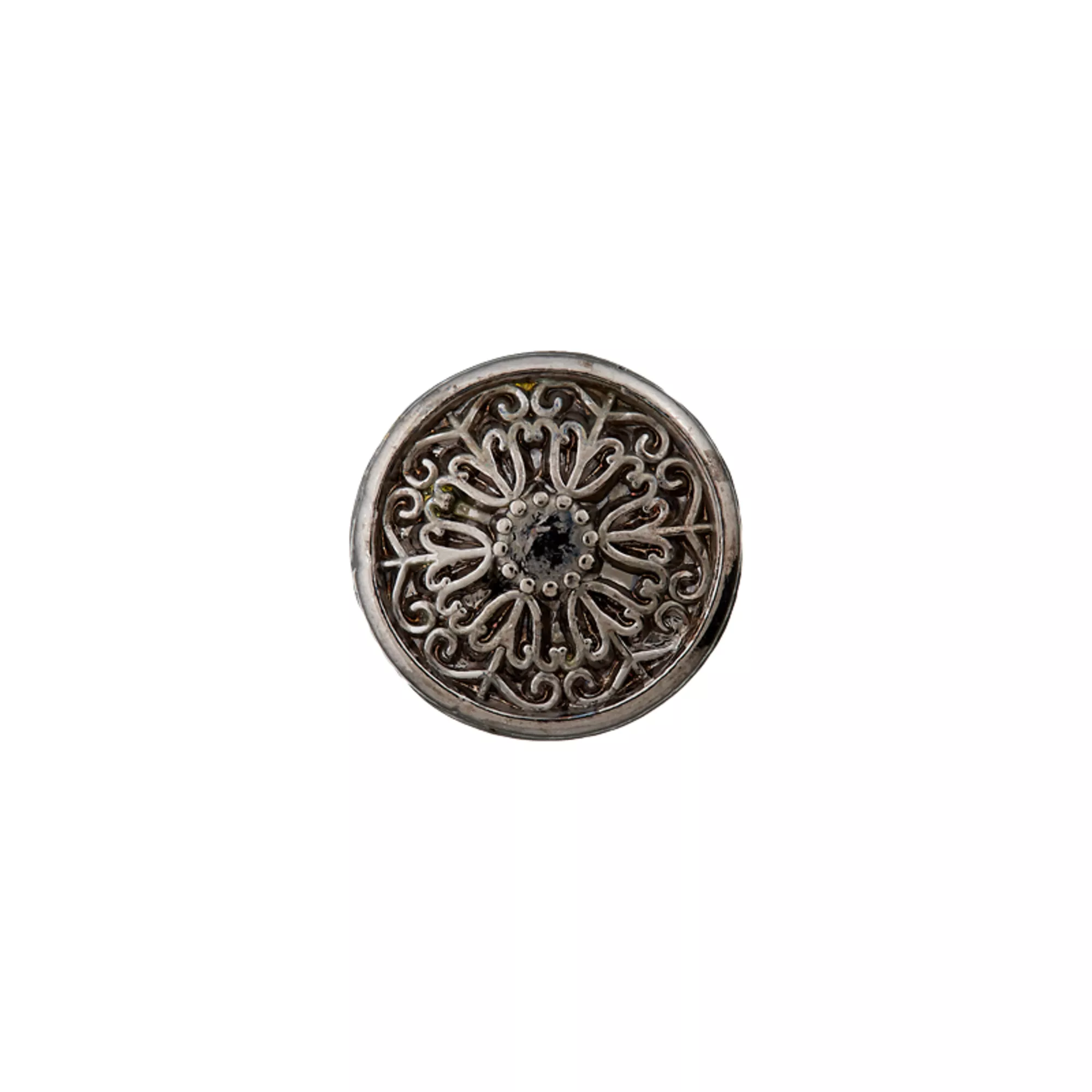 Bouton métal pied