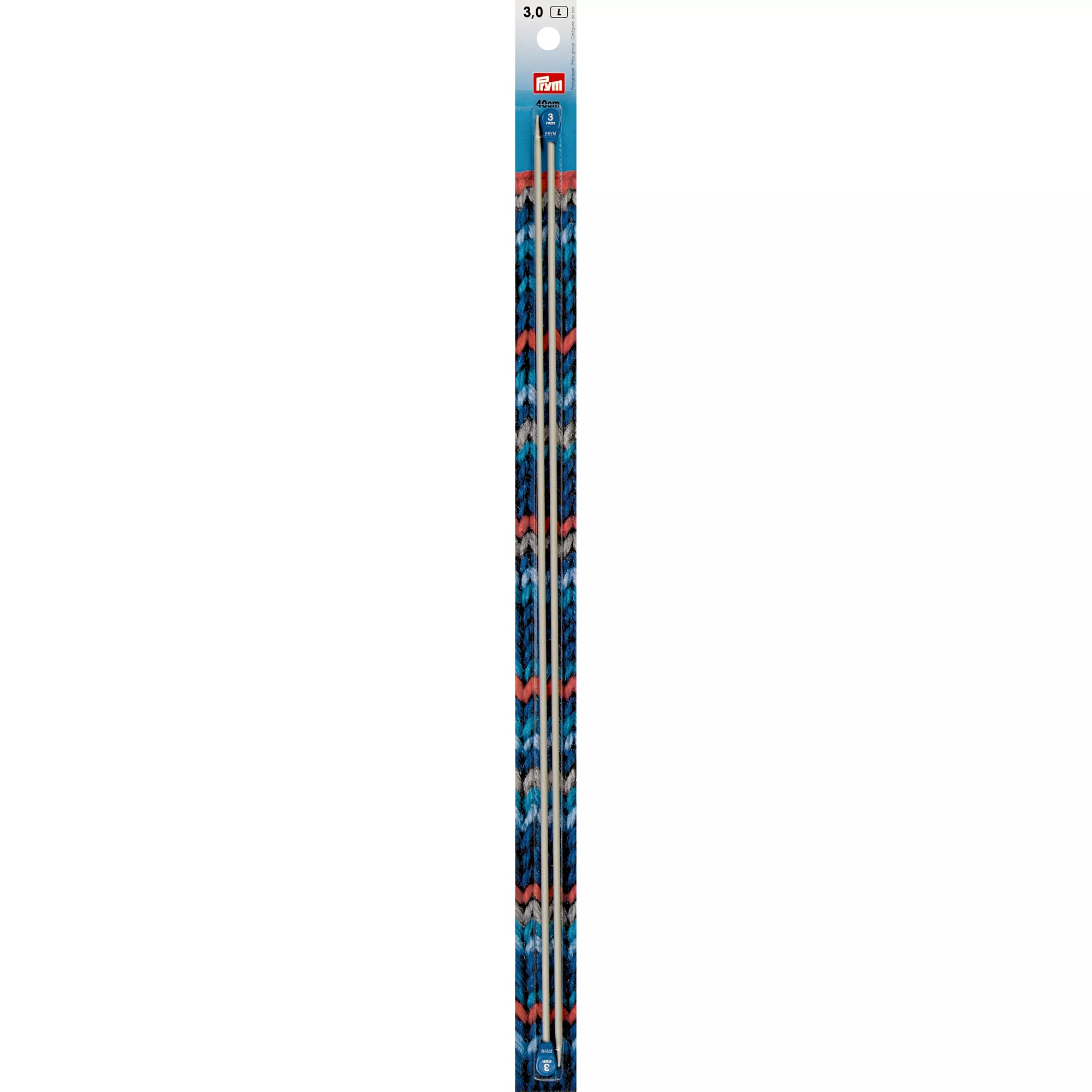 Ferri maglia con pomoli, alluminio, 40cm, 3,00mm, grigio