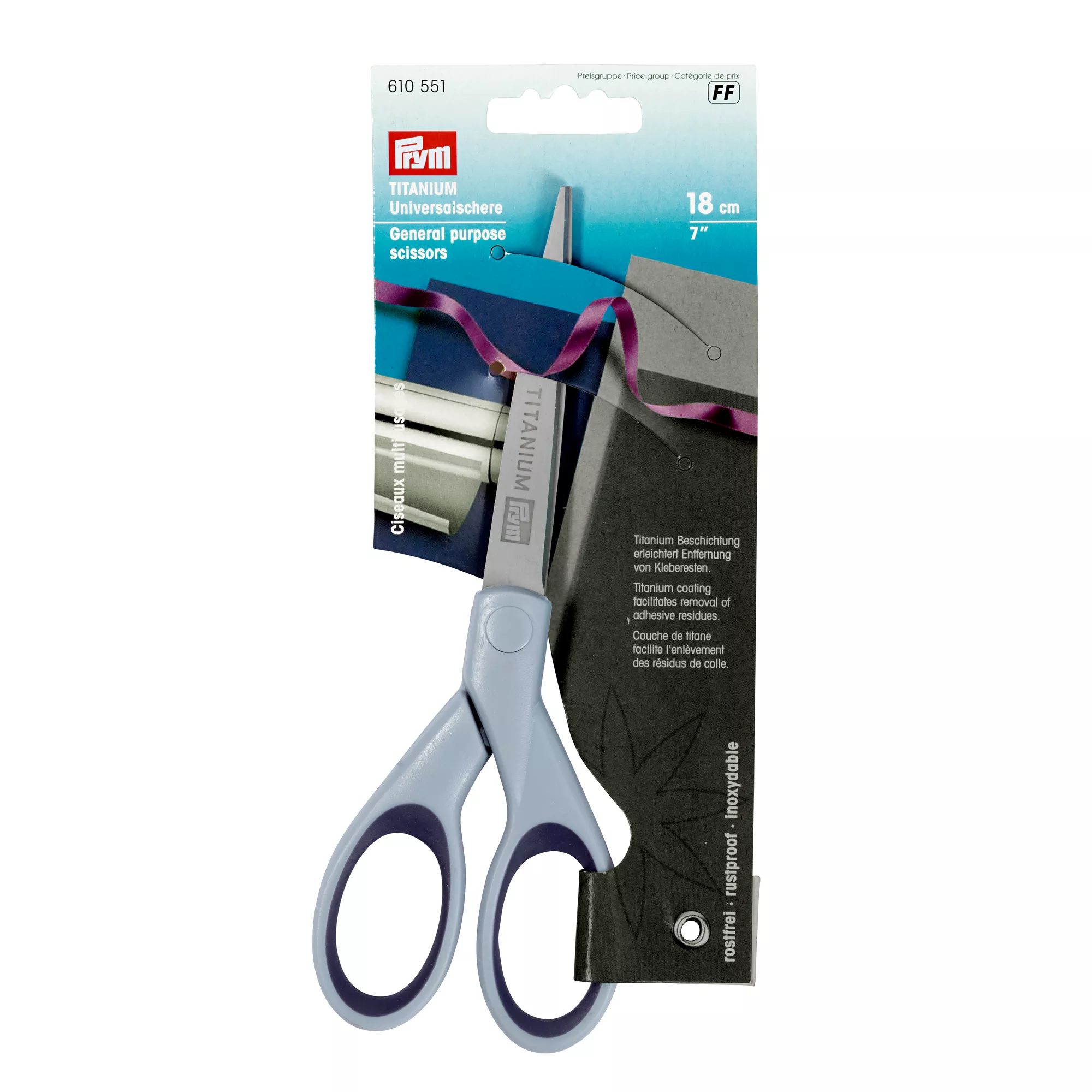 General purpose titanium scissors 18cm