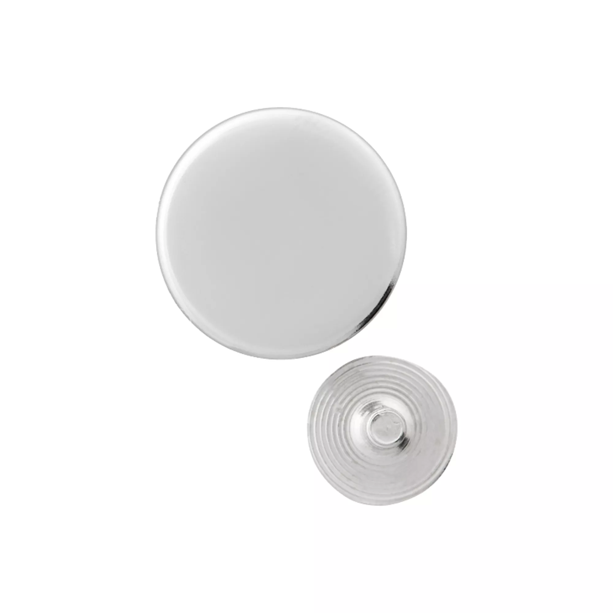 Metal jeans button for screwing, 17mm, silver