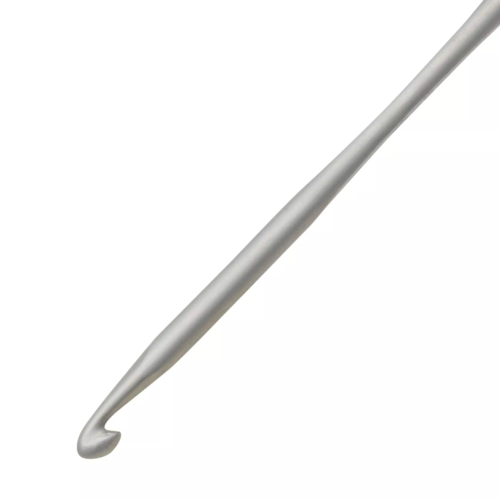 Uncinetto per lana, con parte centrale piatta, 14cm, 4,00mm, grigio