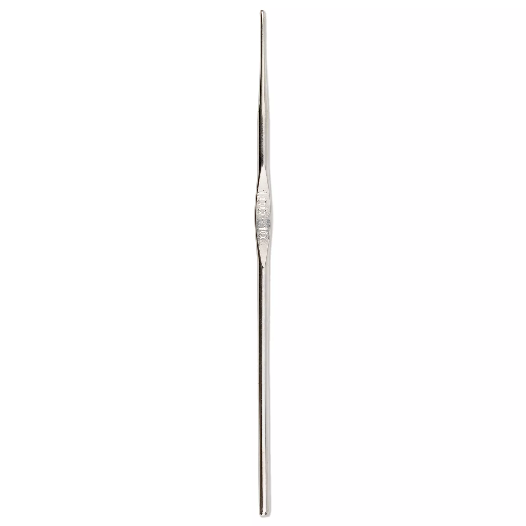 Crochet hook without handle, 1.00mm, silver-coloured