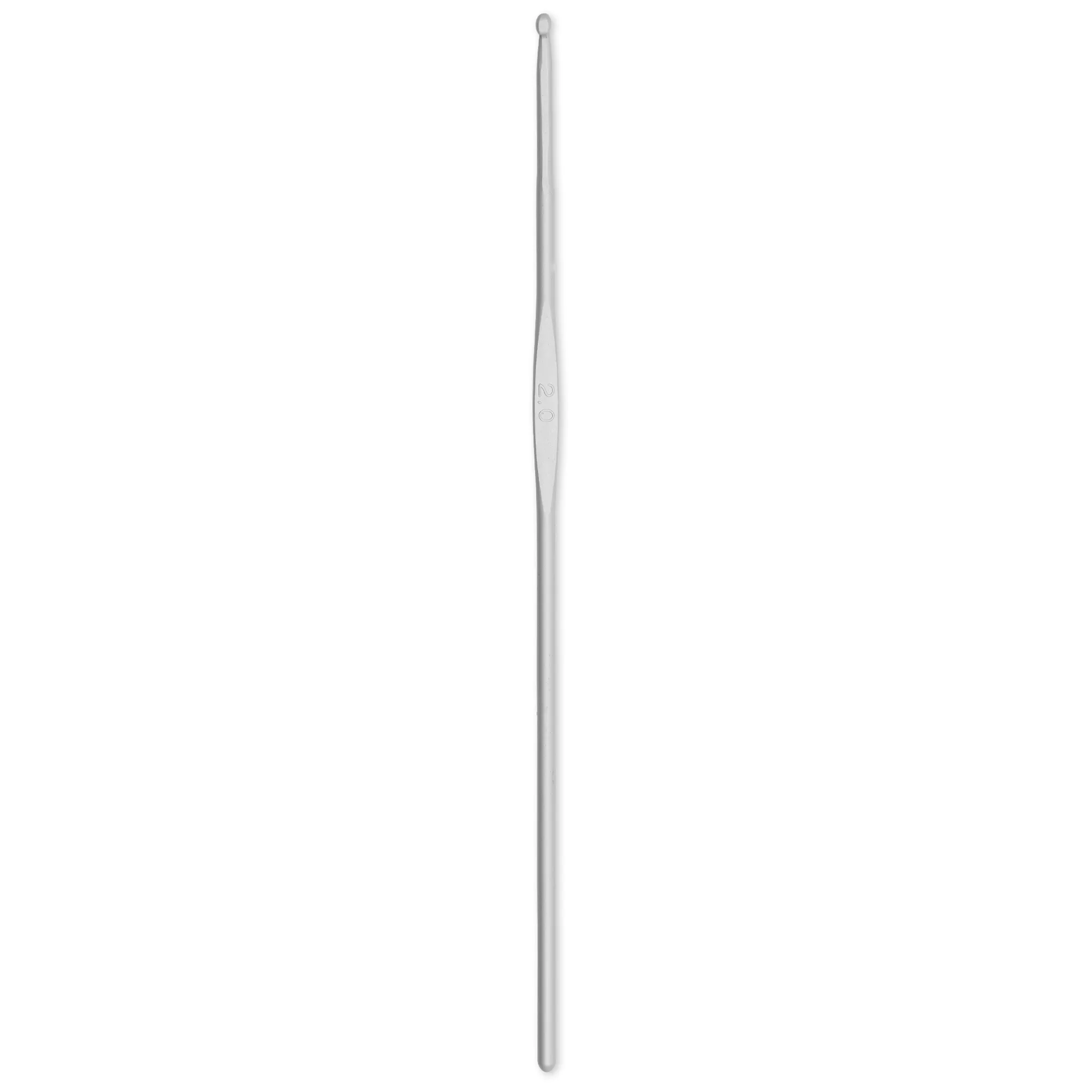 Wool crochet hooks without handle, 14cm, 2.00mm, grey