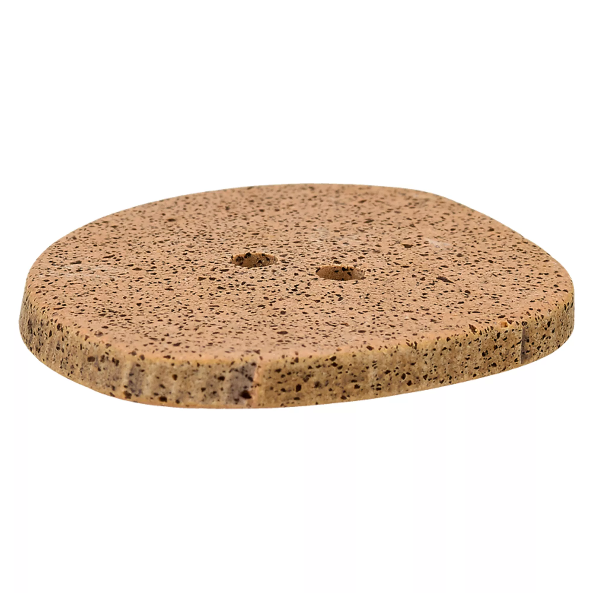 Bouton café/polyester 2-trous, recyclé