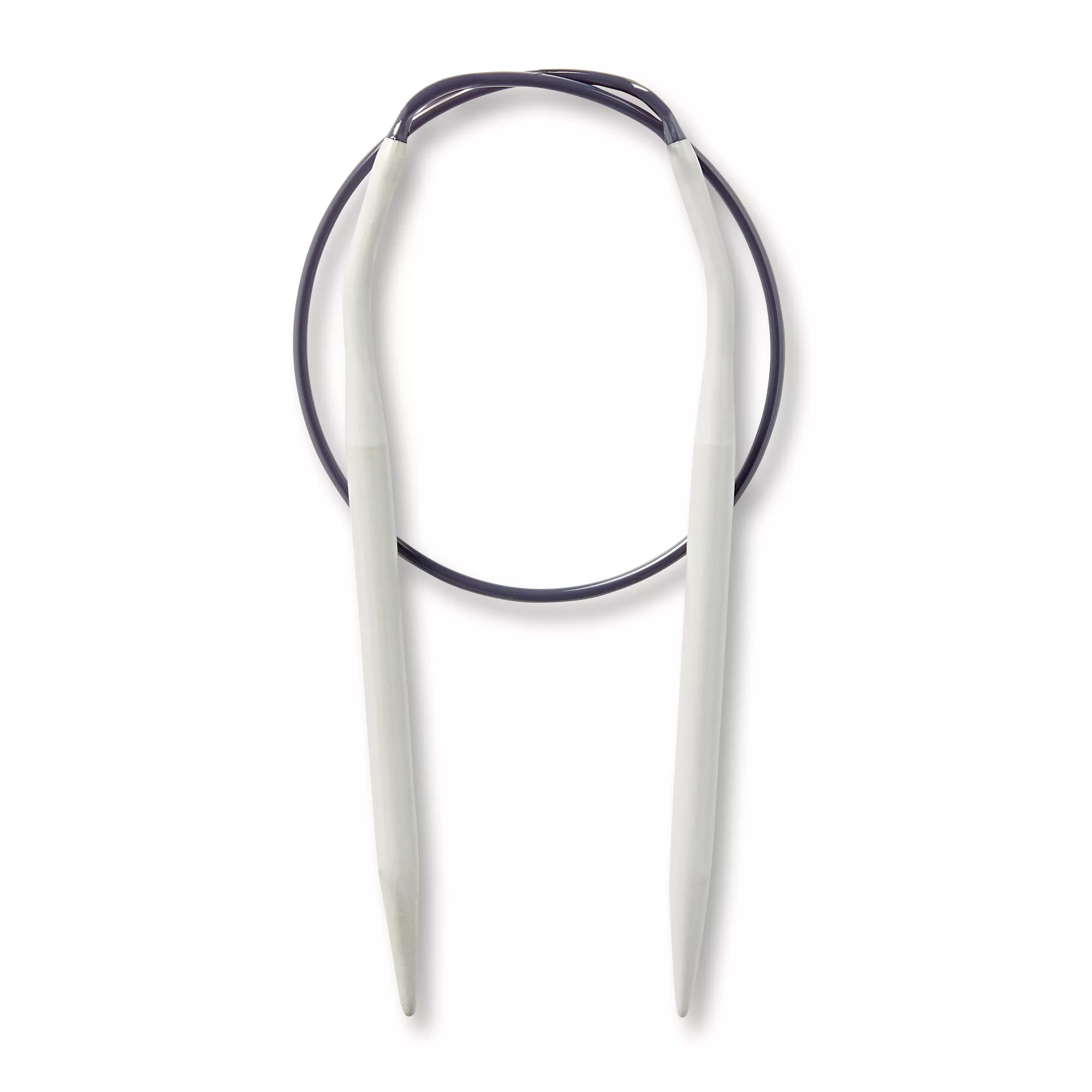Circular knitting needles, aluminium, 40cm, 5.00mm, grey