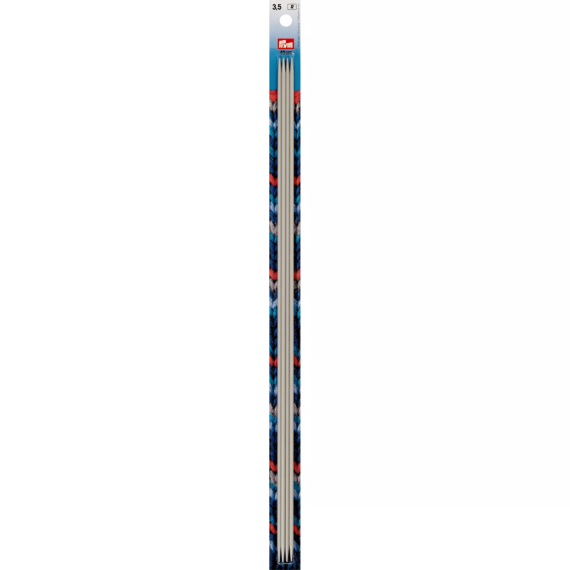 Double-pointed knitting needles, 40cm, 3.50mm, pearl grey