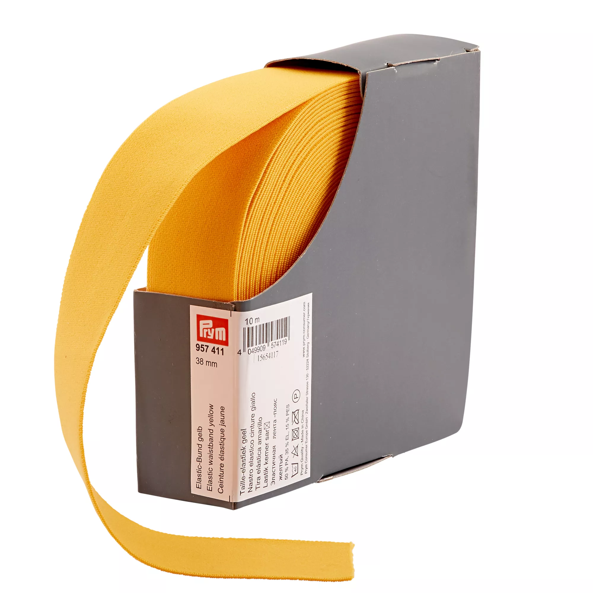 Elastic-Bund, 38mm, gelb