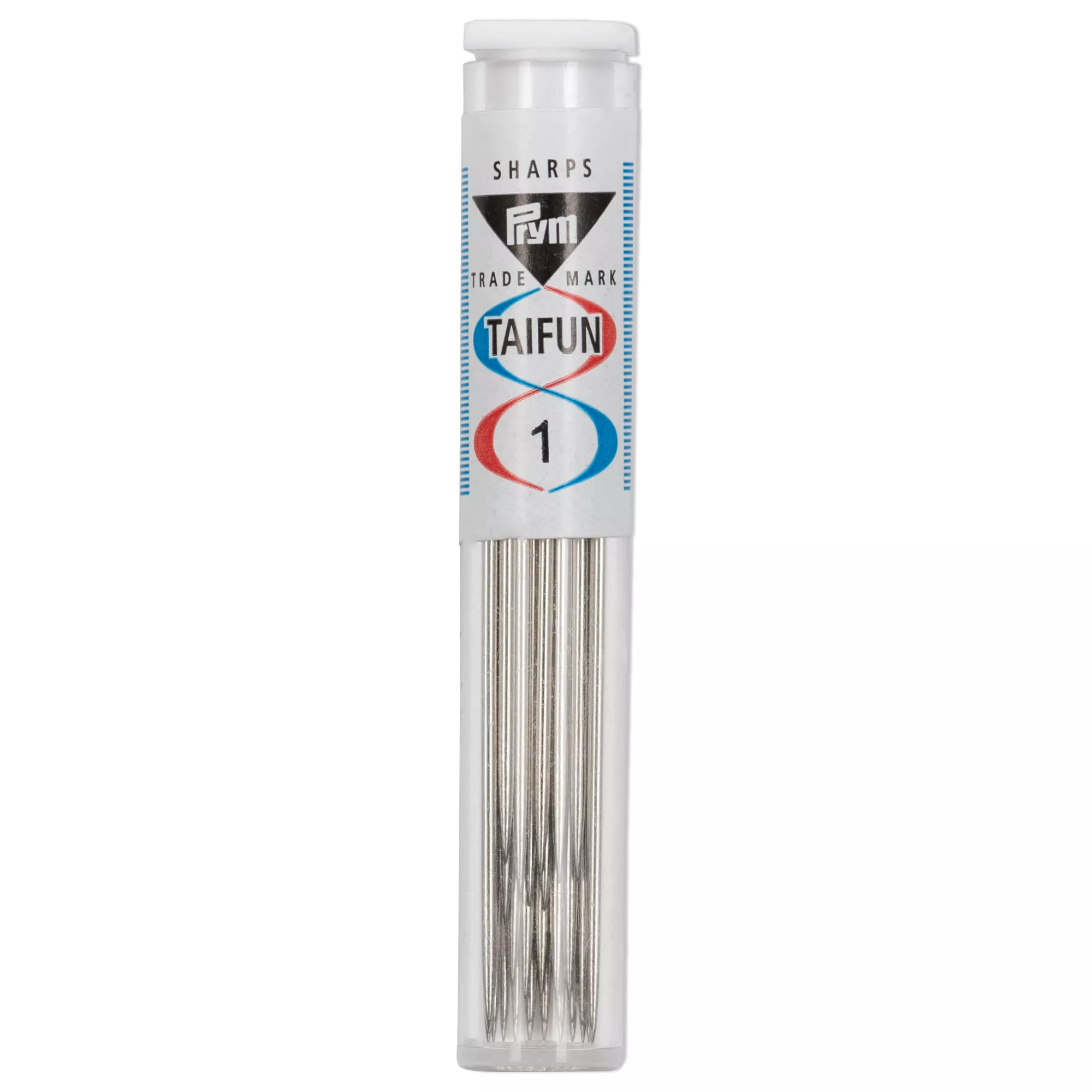 Sewing needles long, with silver eye, Typhoon, No. 1, 1.00 x 48mm silver-coloured