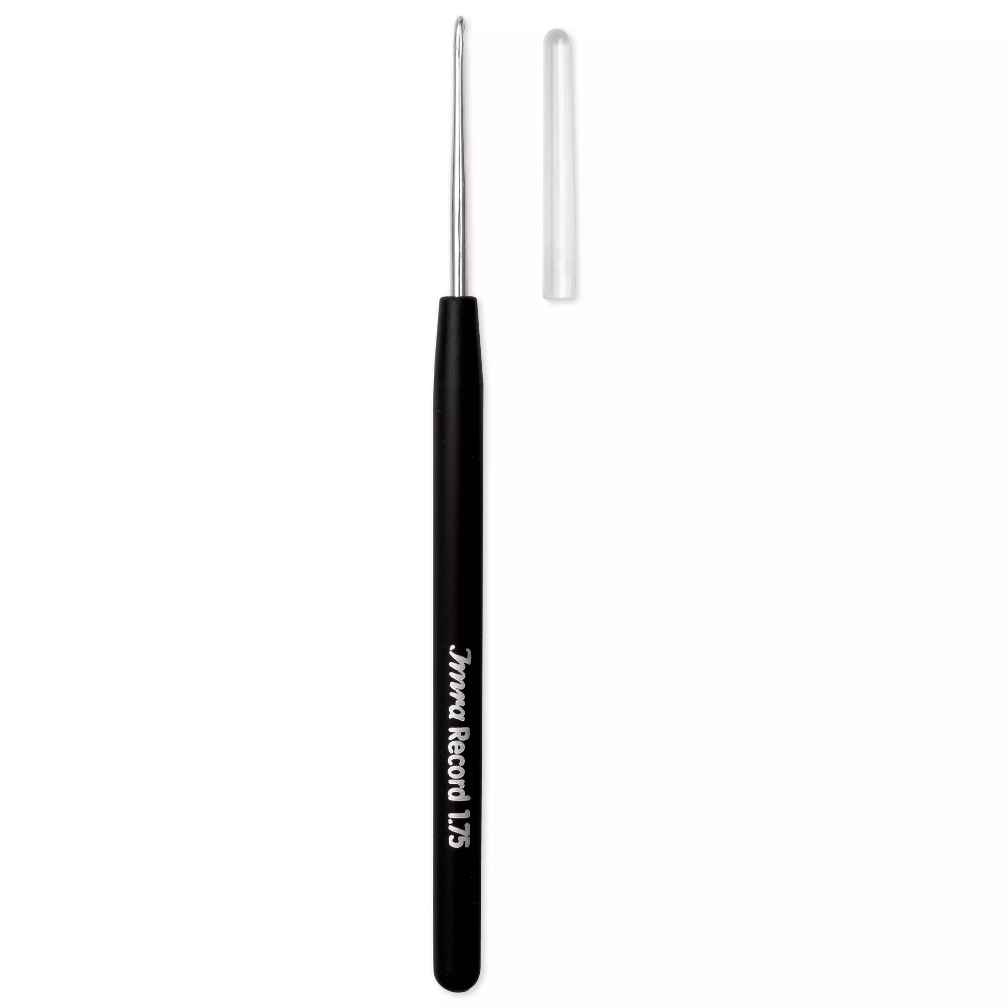 Crochet hook, Record, soft-grip, 1.75mm, silver-coloured