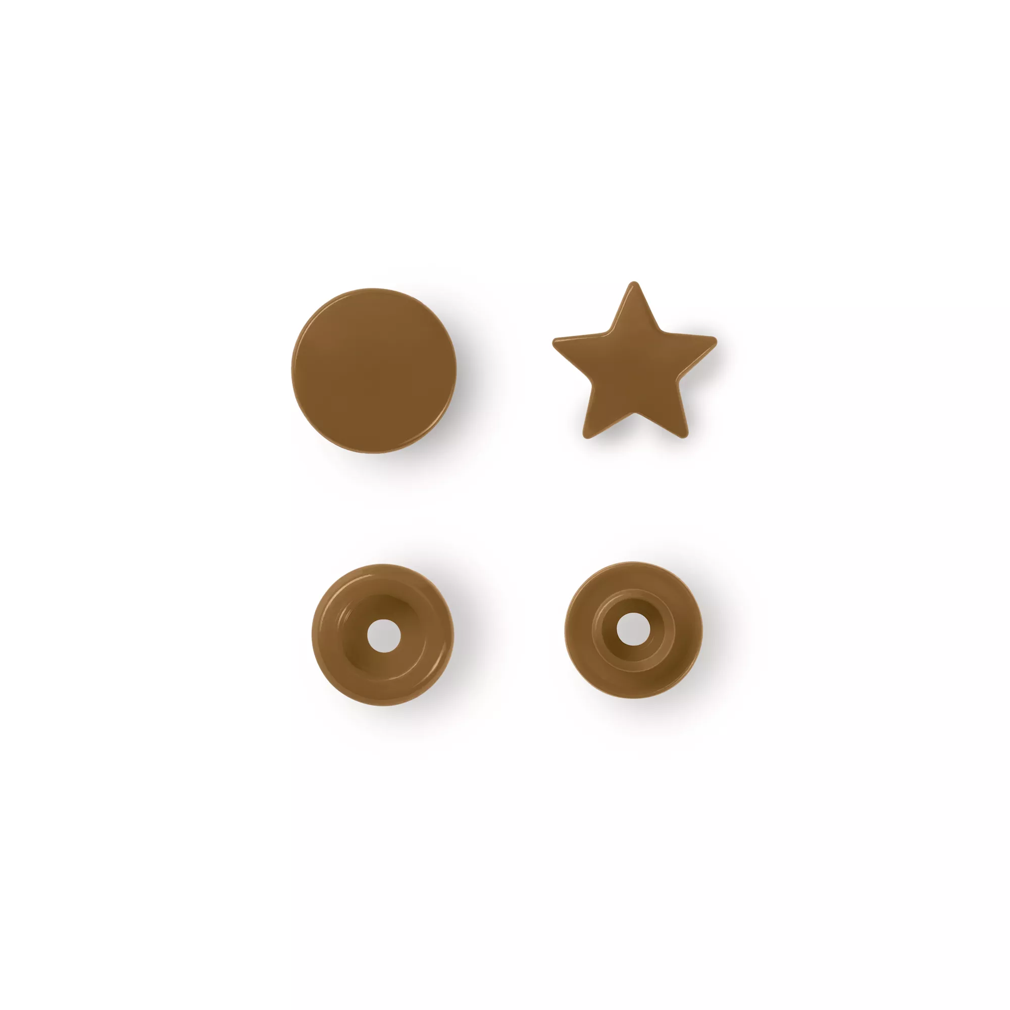 Non-sew press fasteners, Colour Snaps, Star, gold