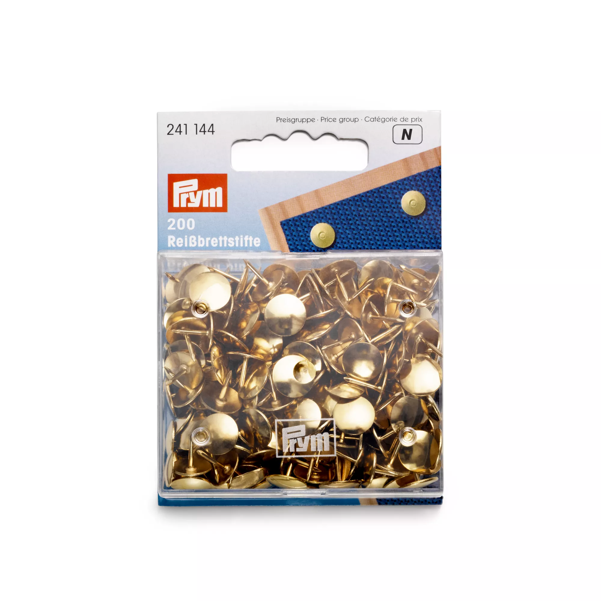Drawing pins, gold-coloured