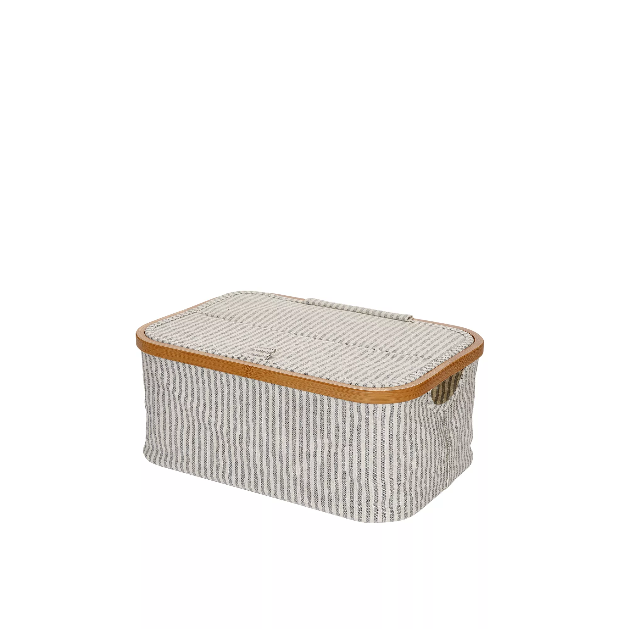 Box Canvas & bamboo foldable grey