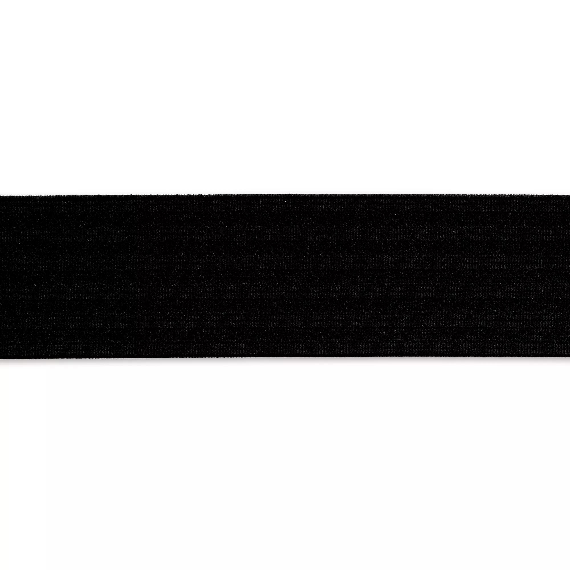 Seamed elastic tape, 50mm, black, 10m