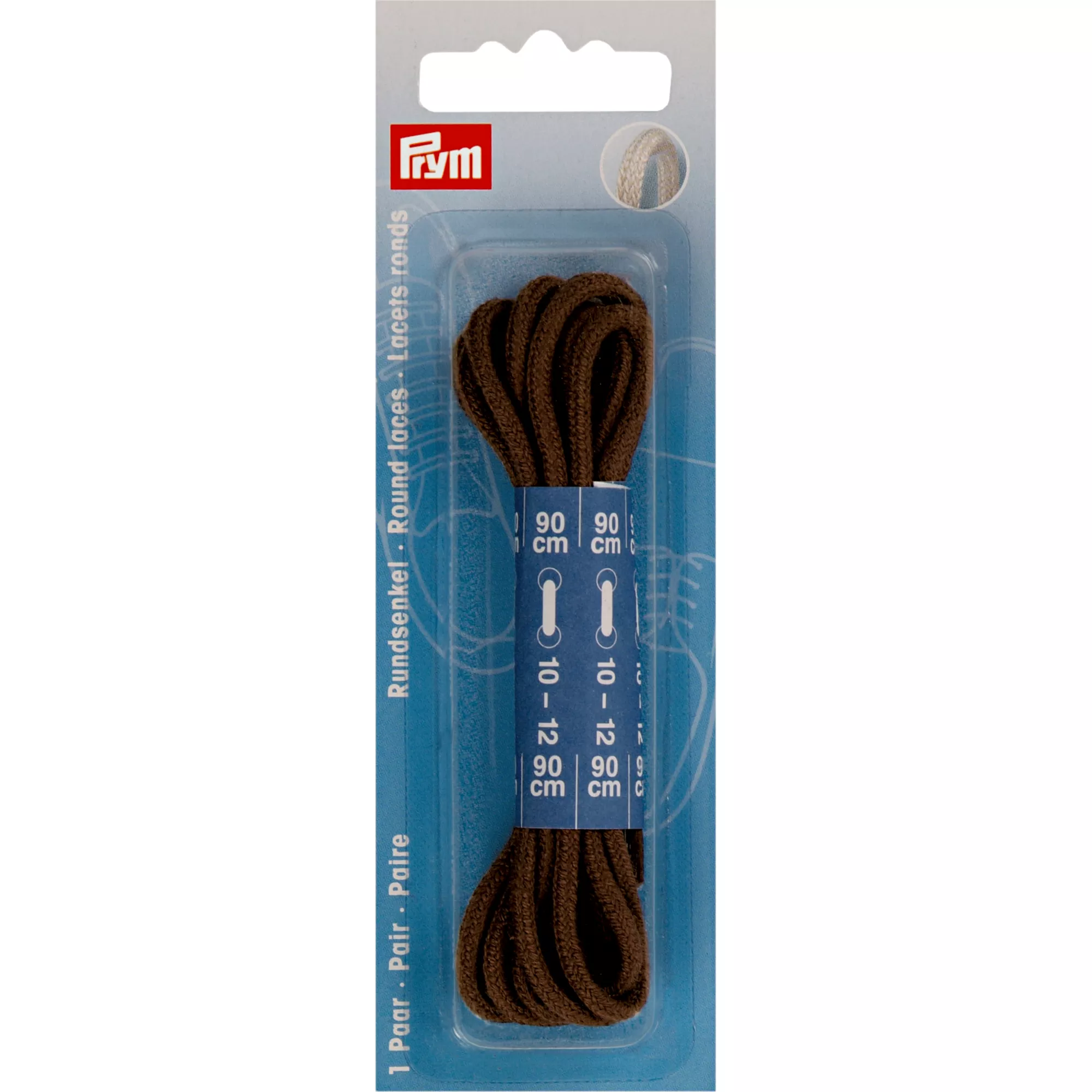 Round laces 3mm x 90cm, brown