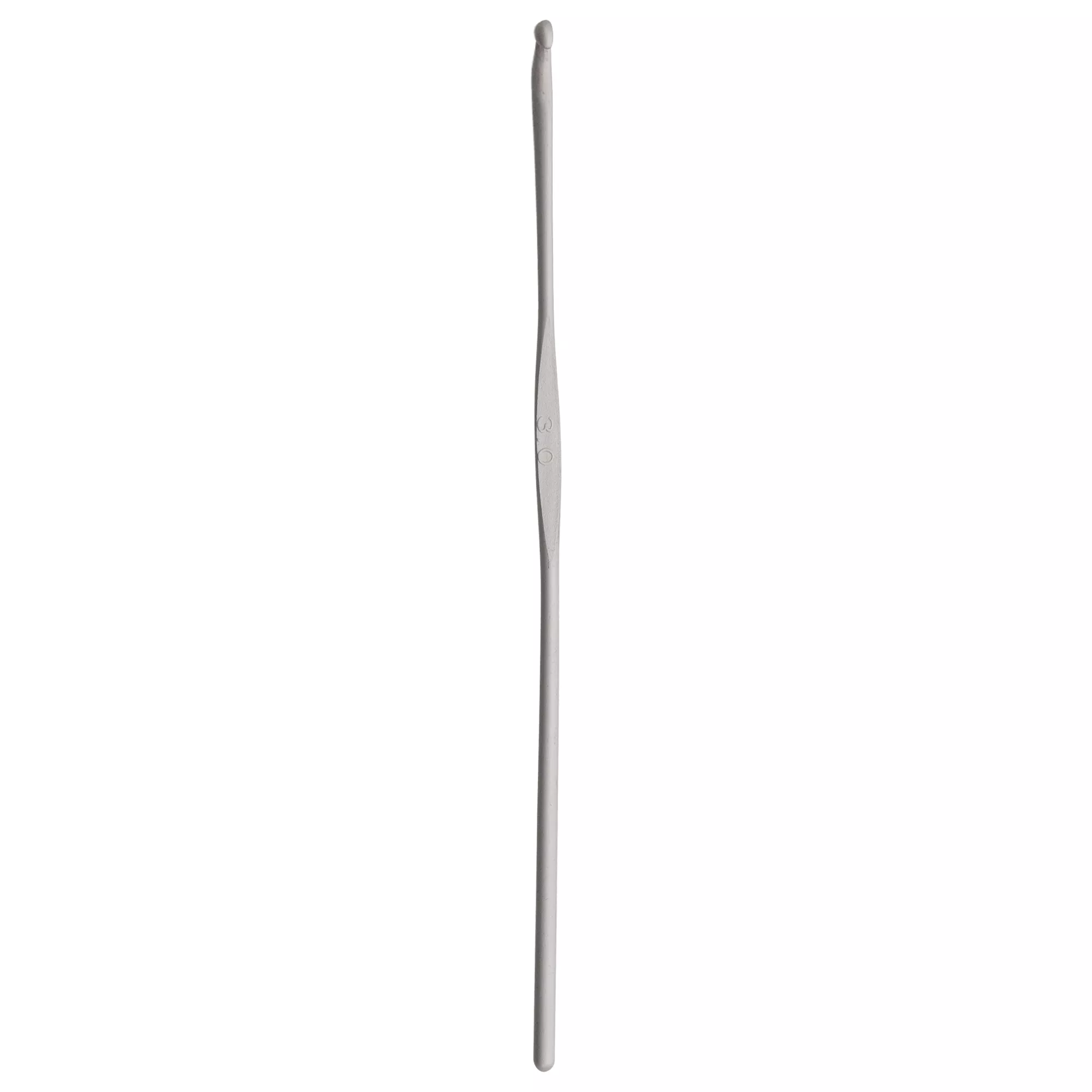 Wool crochet hooks without handle, 14cm, 3.00mm, grey