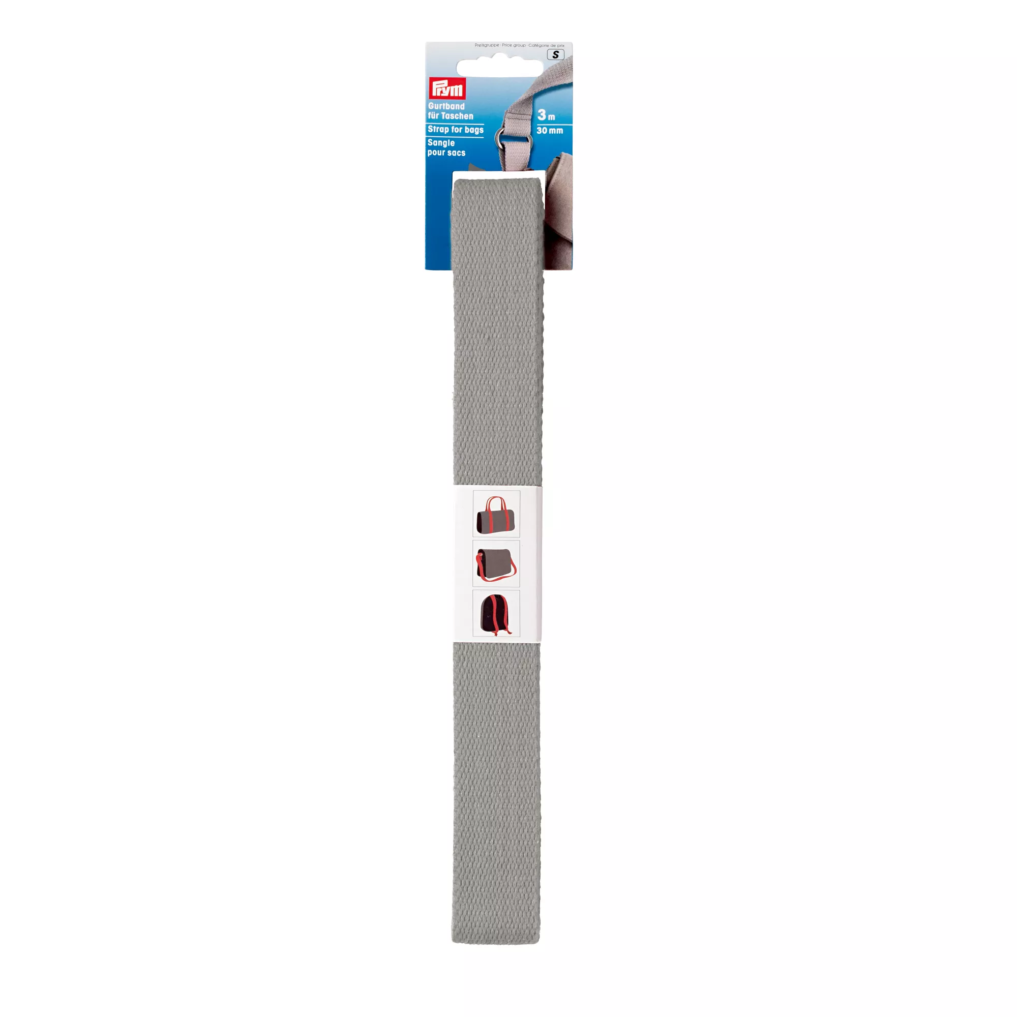 Cinghia per borse, 30mm, grigio chiaro