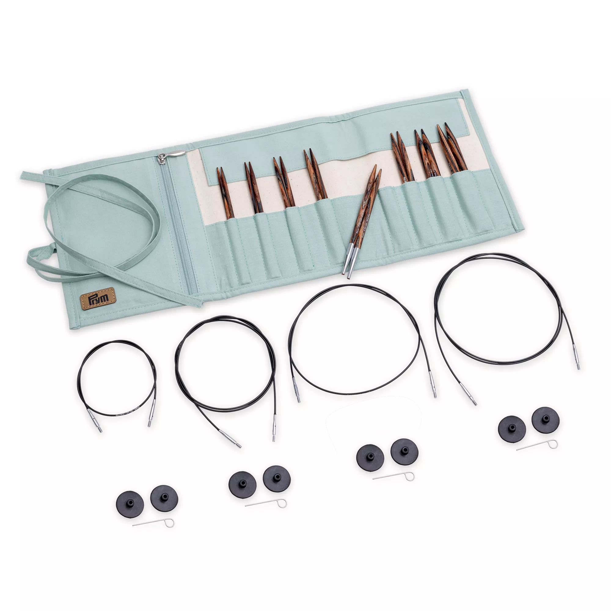 Circular knitting needles set, Natural, 3,5-8.0 mm 