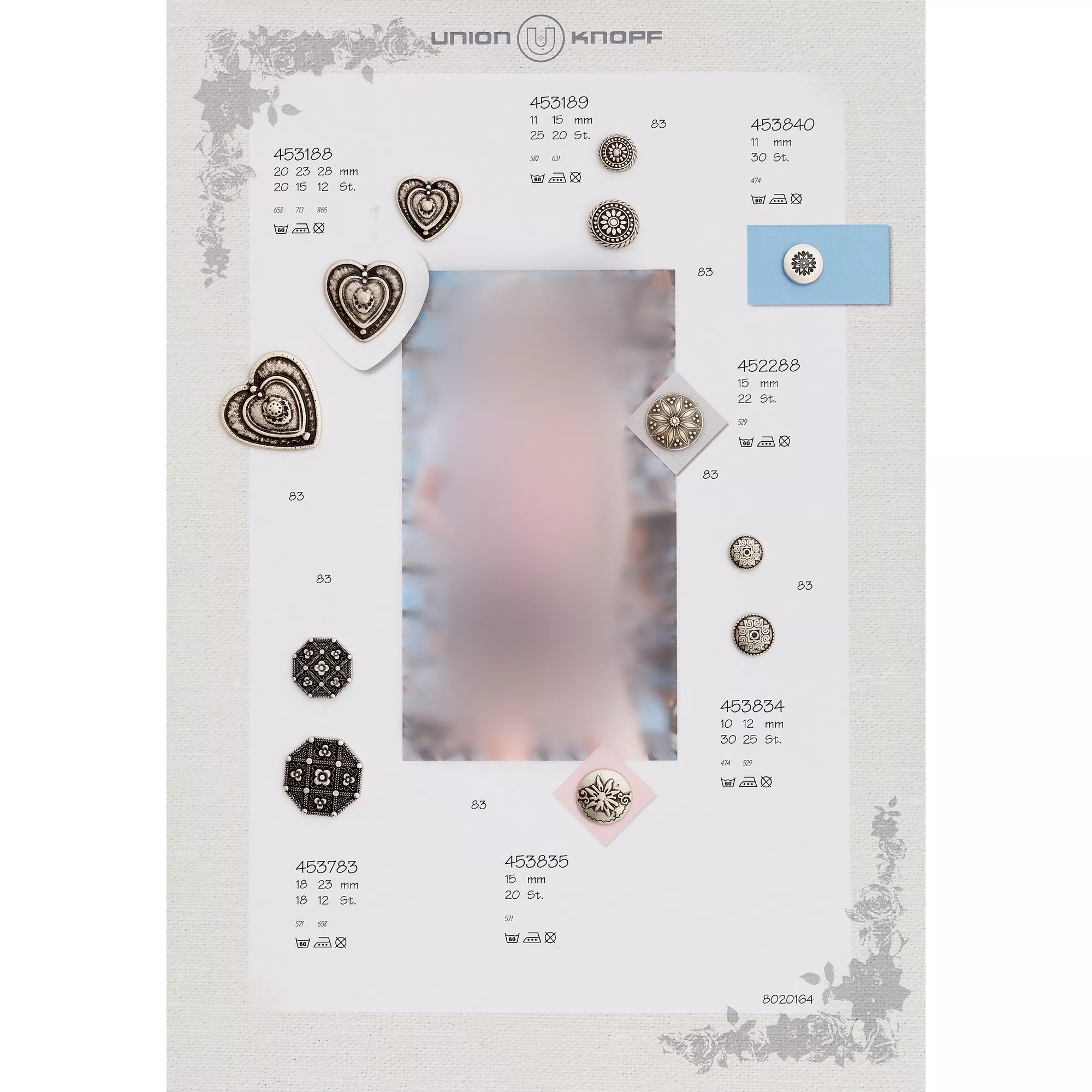 Bouton métal pied 15mm argent