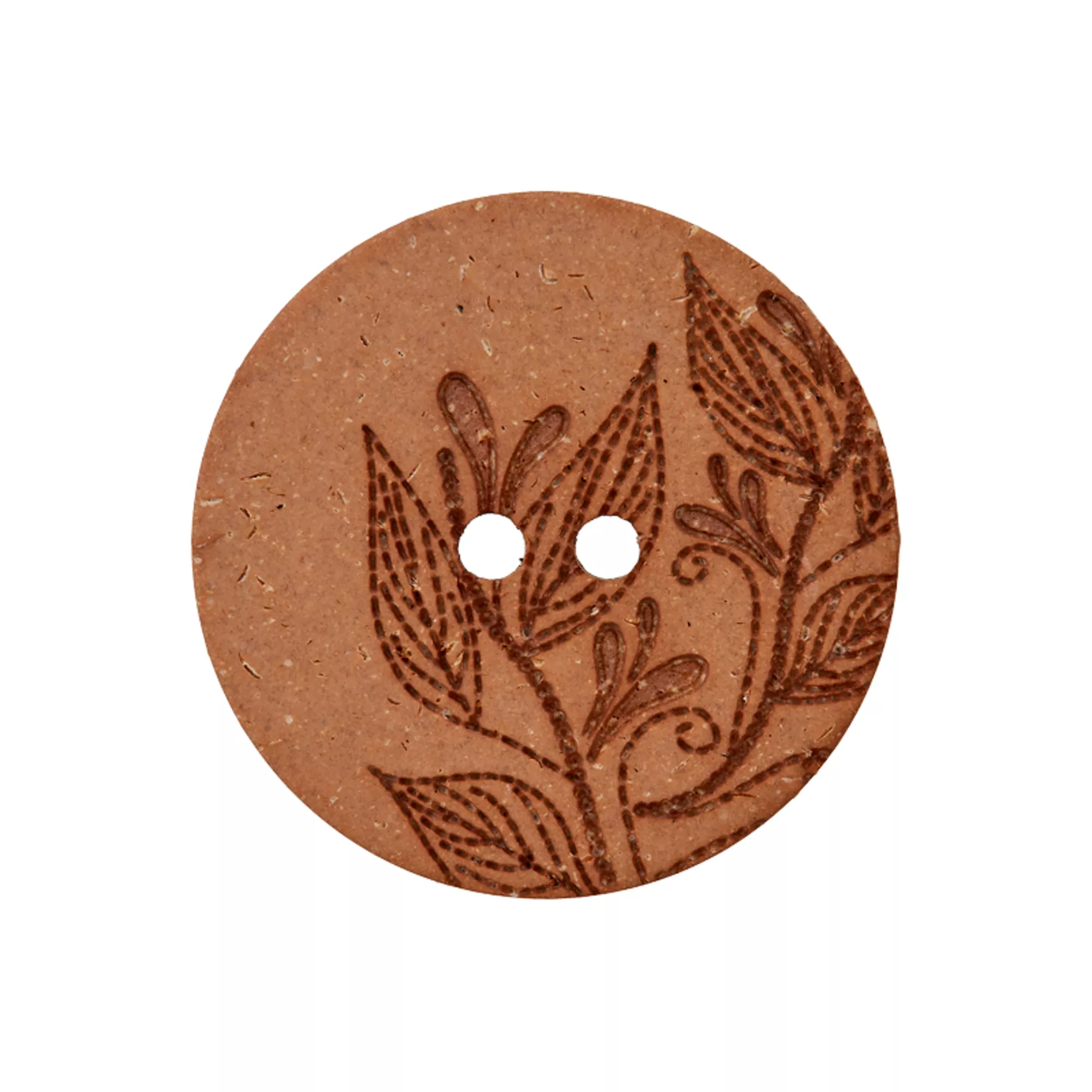 Hemp/polyester button recycled