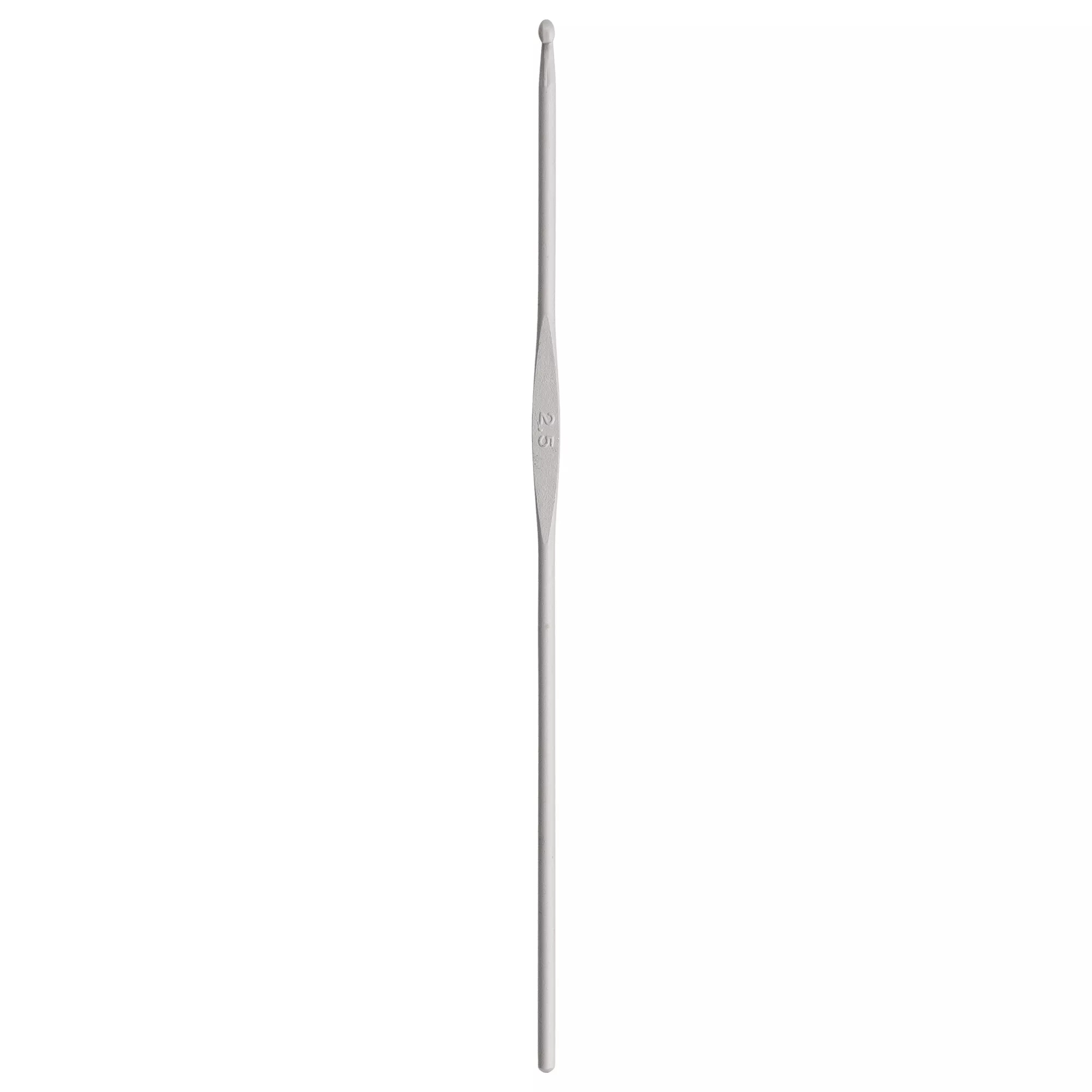 Wool crochet hooks without handle, 14cm, 2.50mm, grey