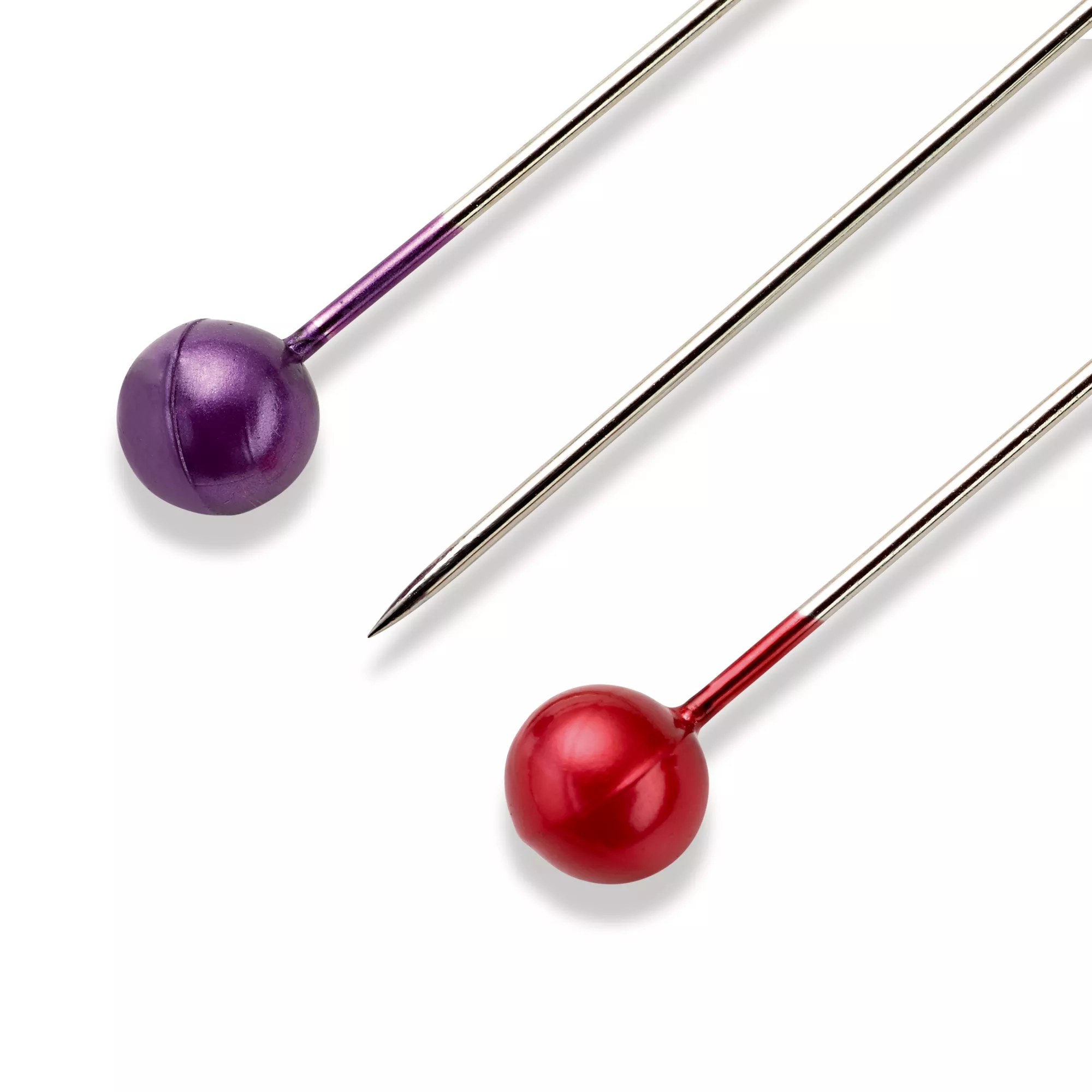 Perlkopf-Stecknadeln 0,58 x 40 mm bunt sortiert, Kunststoffdose