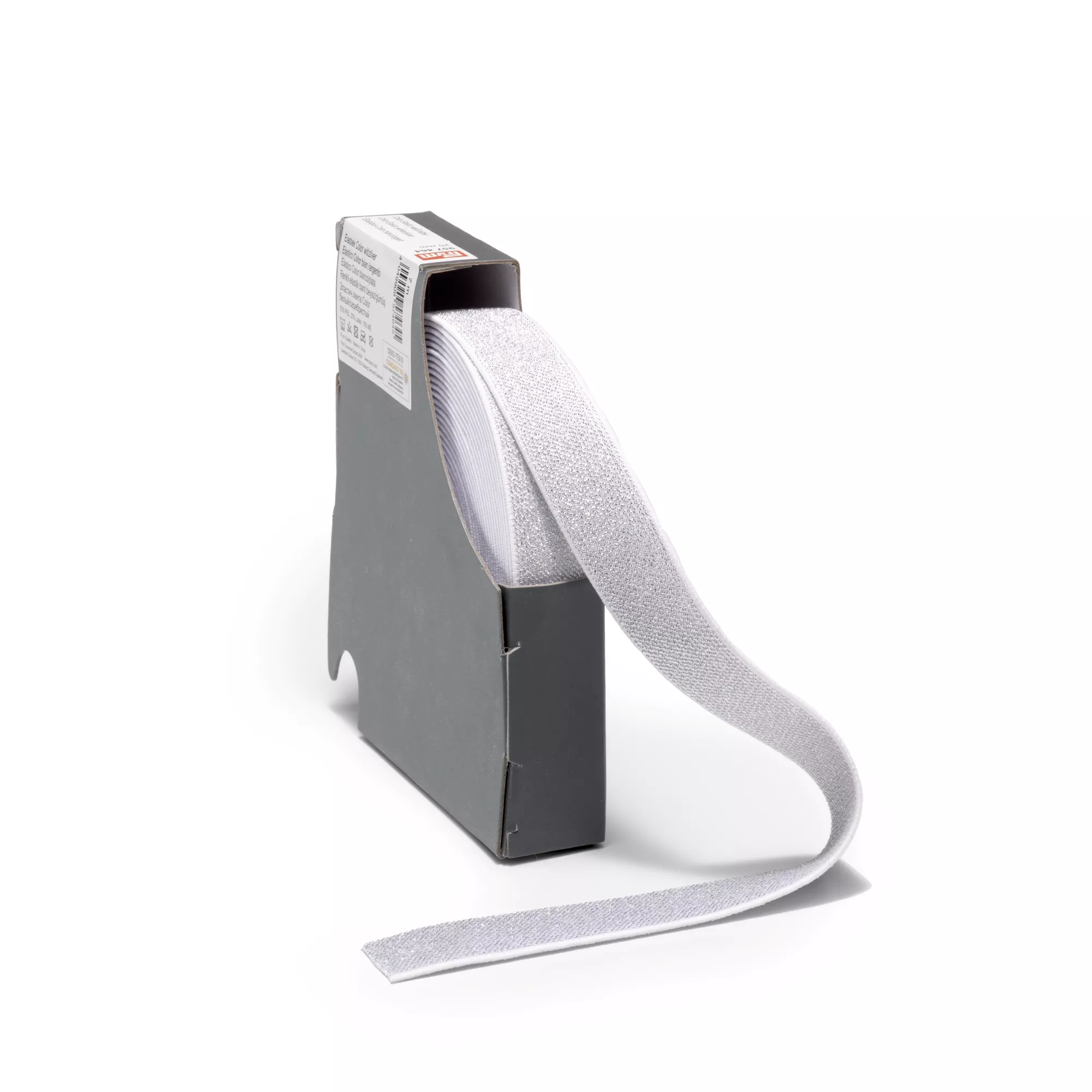 Color Elastic, 25mm, weiß/silber