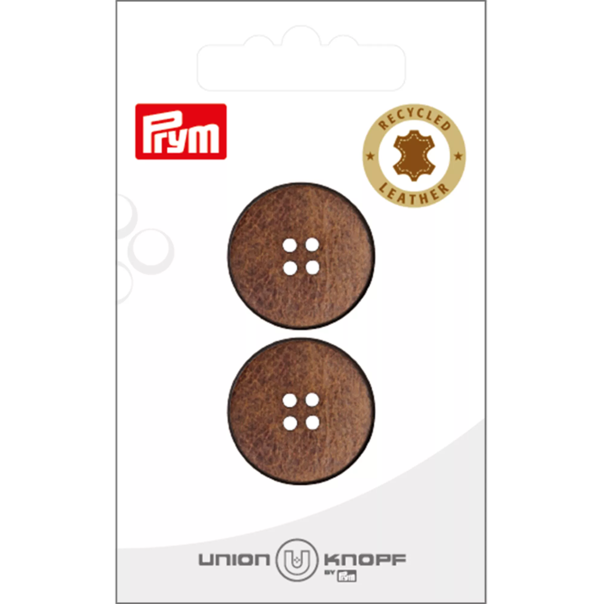 Leather button recycled 4-holes