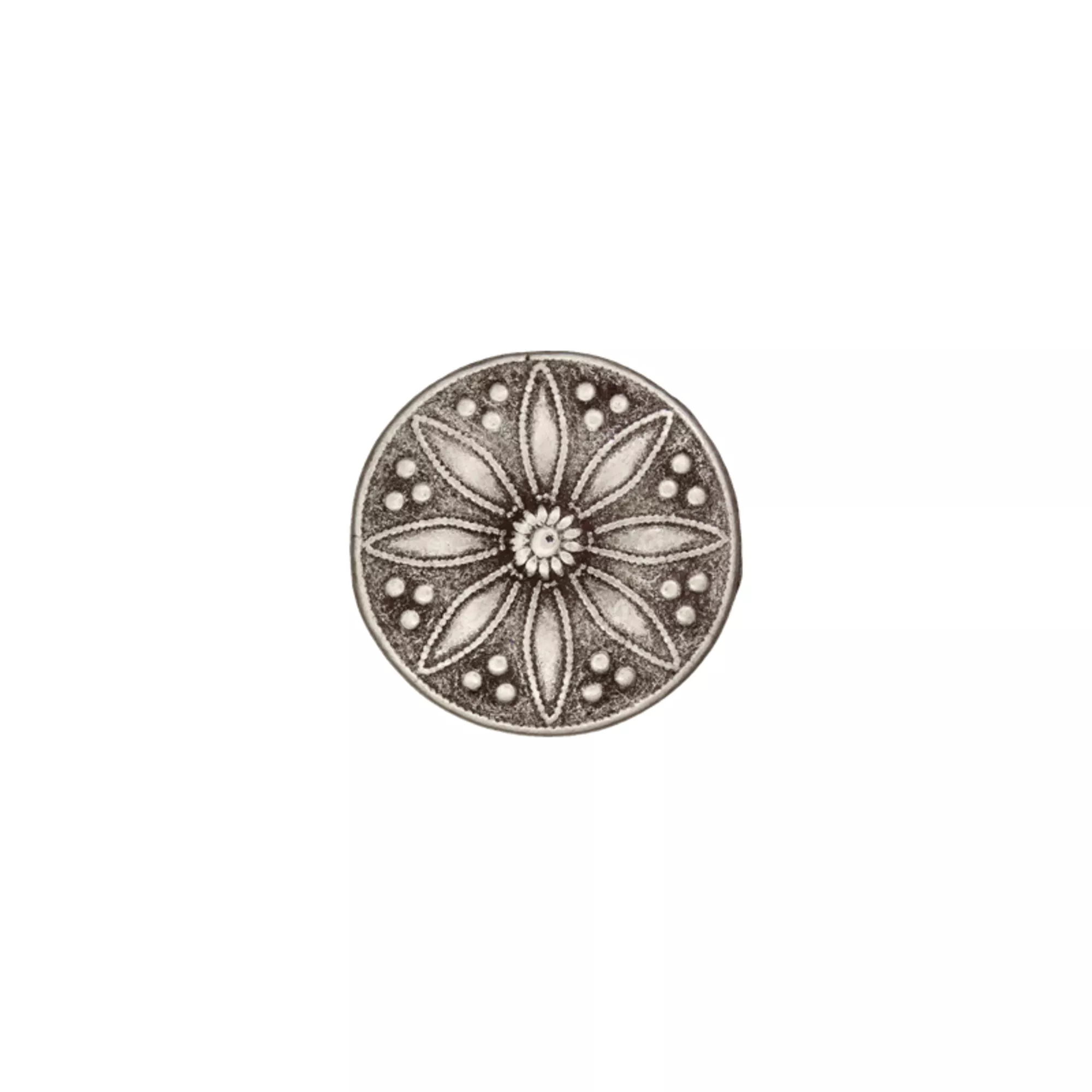 Bouton métal pied