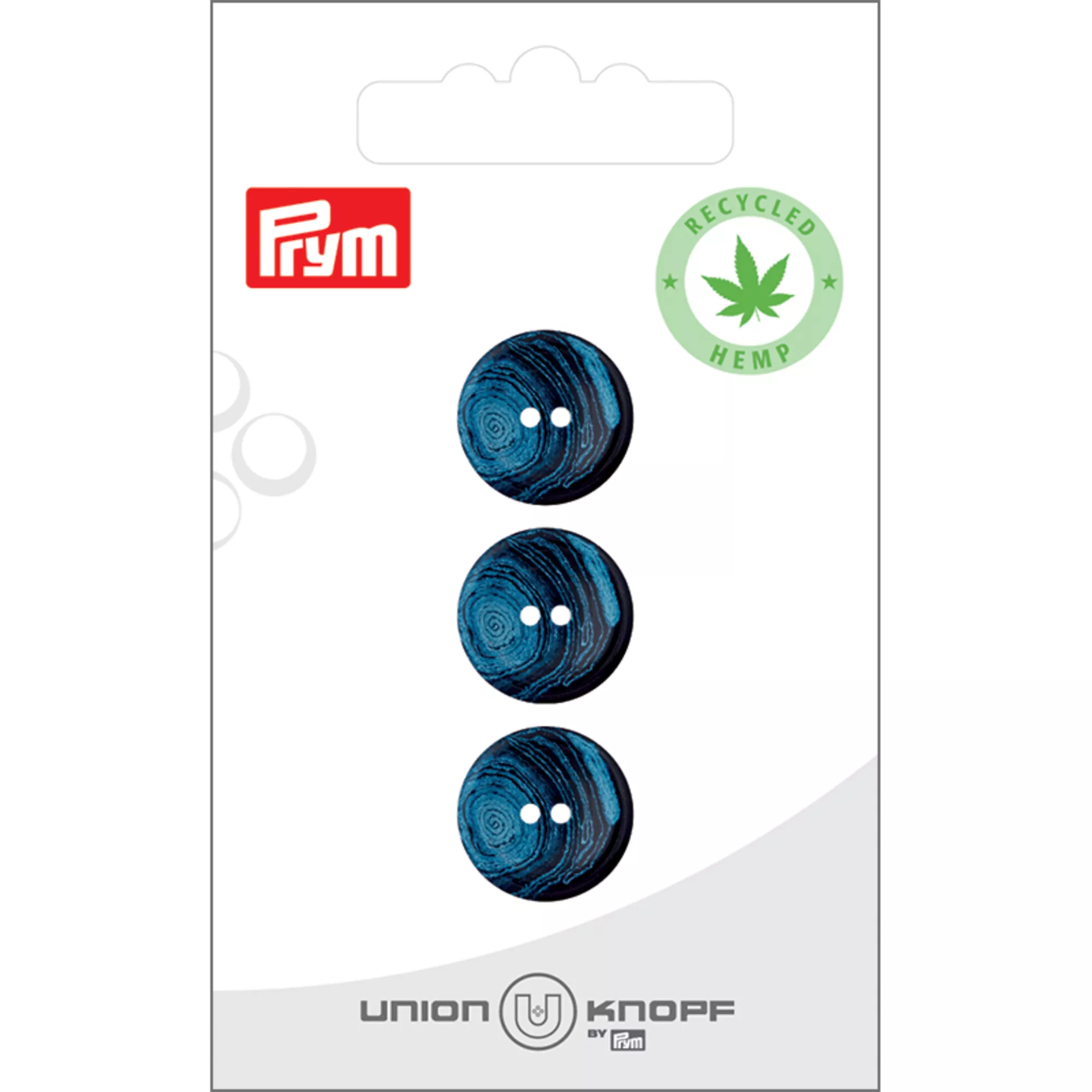 Hemp/Polyester button recycled 2-holes