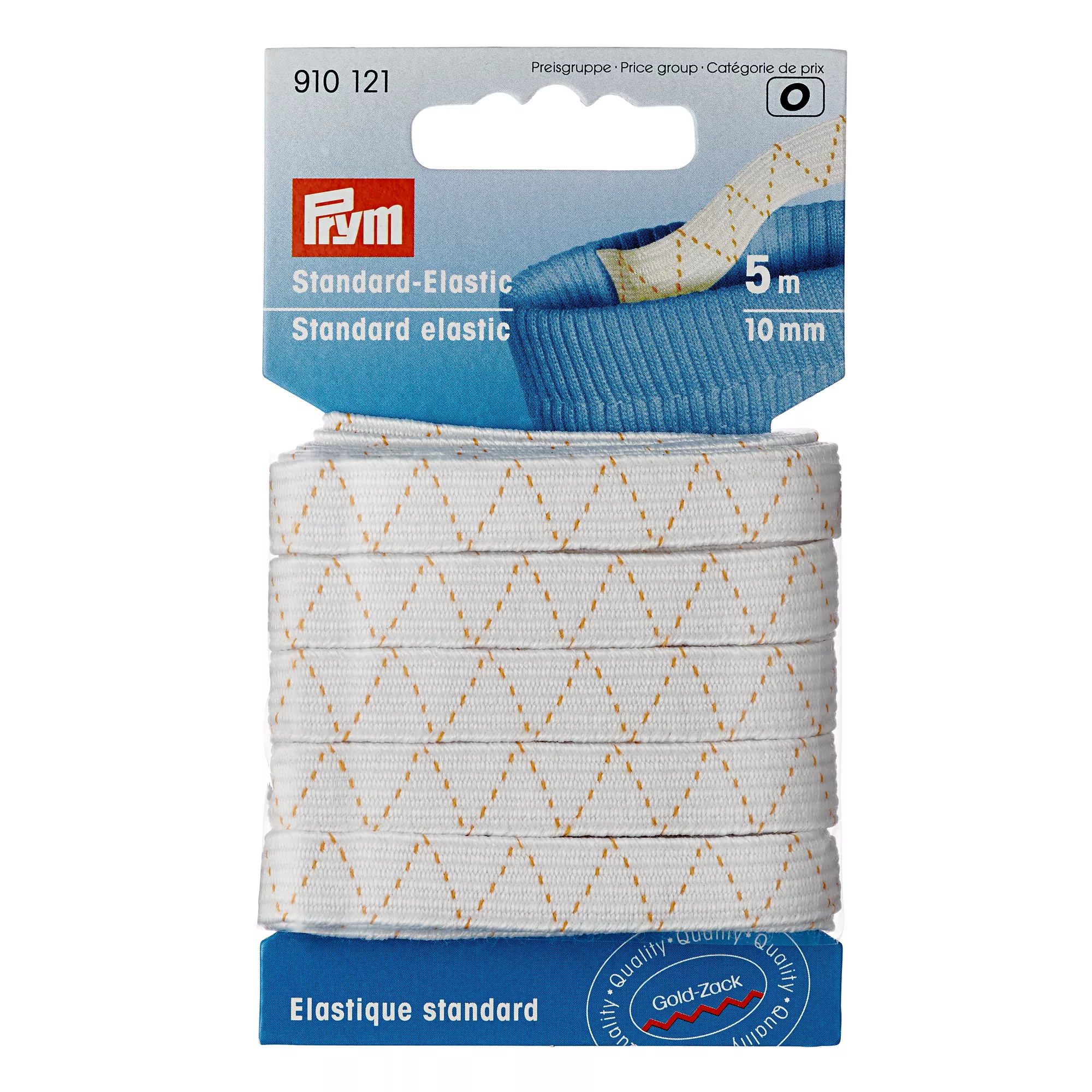 Elastico lavabile, 10mm, bianco, 5m