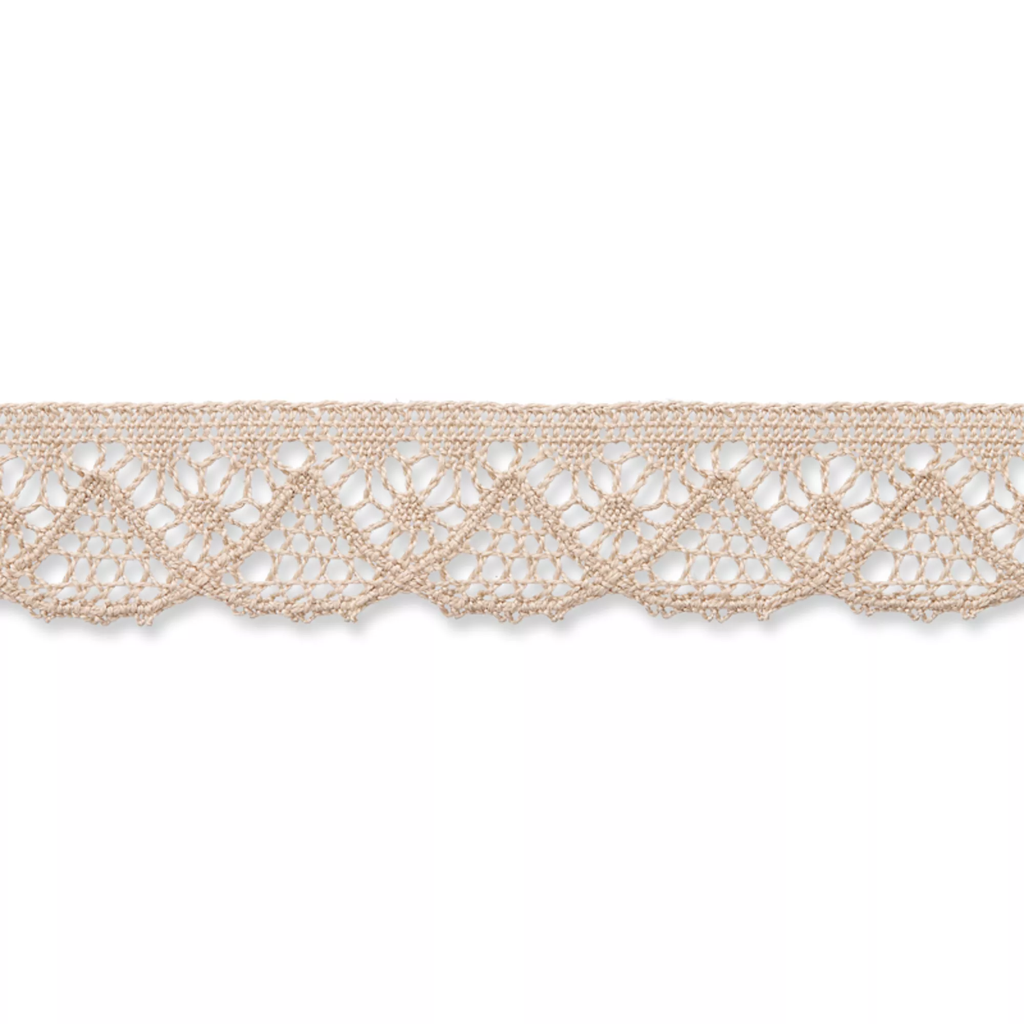 Pizzo a fusello, 25mm, beige