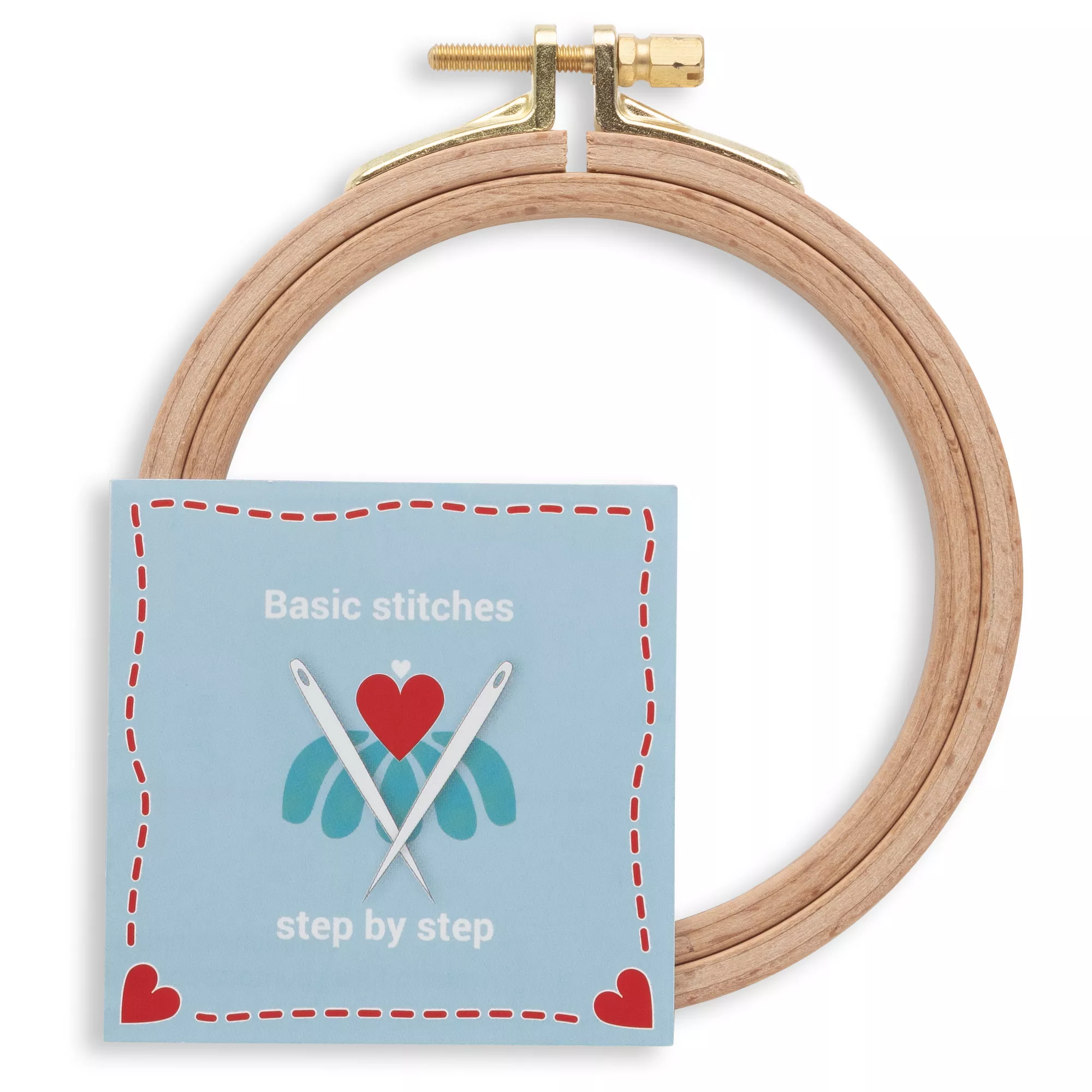 Embroidery frame beech Prym Love, 10 cm, beige