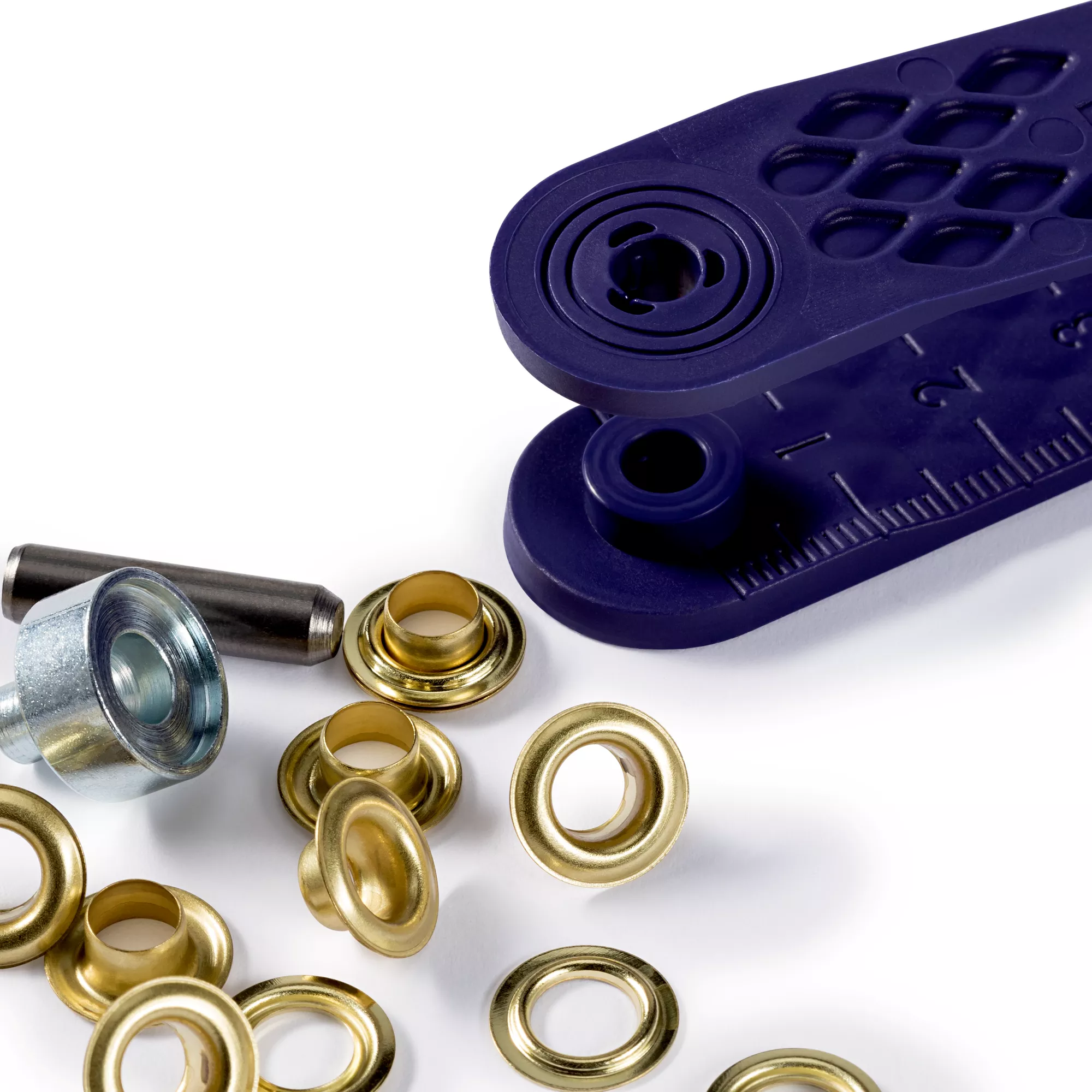 Eyelets and washers, 5.0mm, gold-coloured