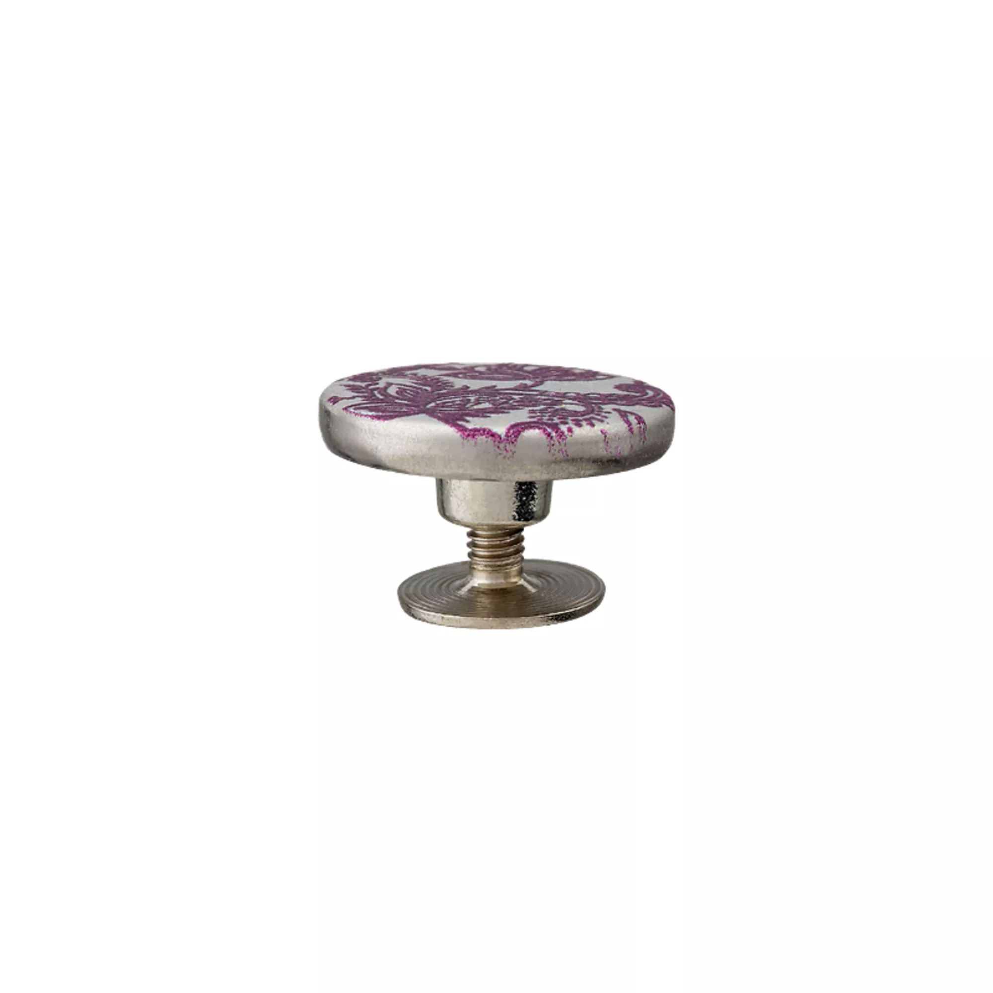 Botón vaquero para atornillar, Paisley, 17mm, violeta