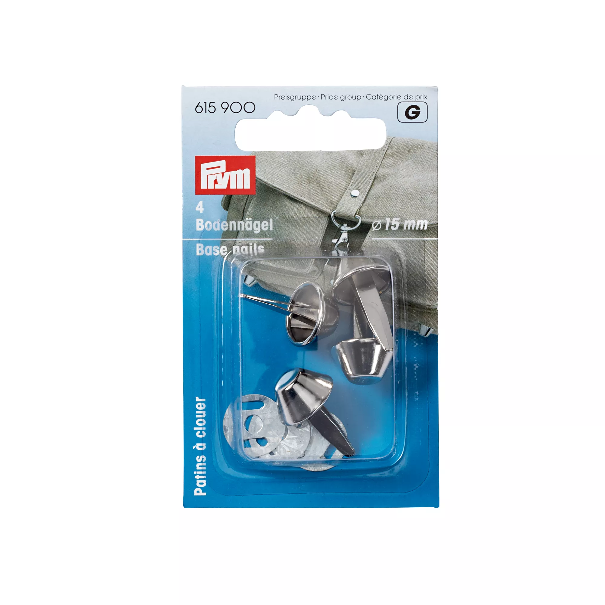 Clavijas para bolsos, 15mm, plateado