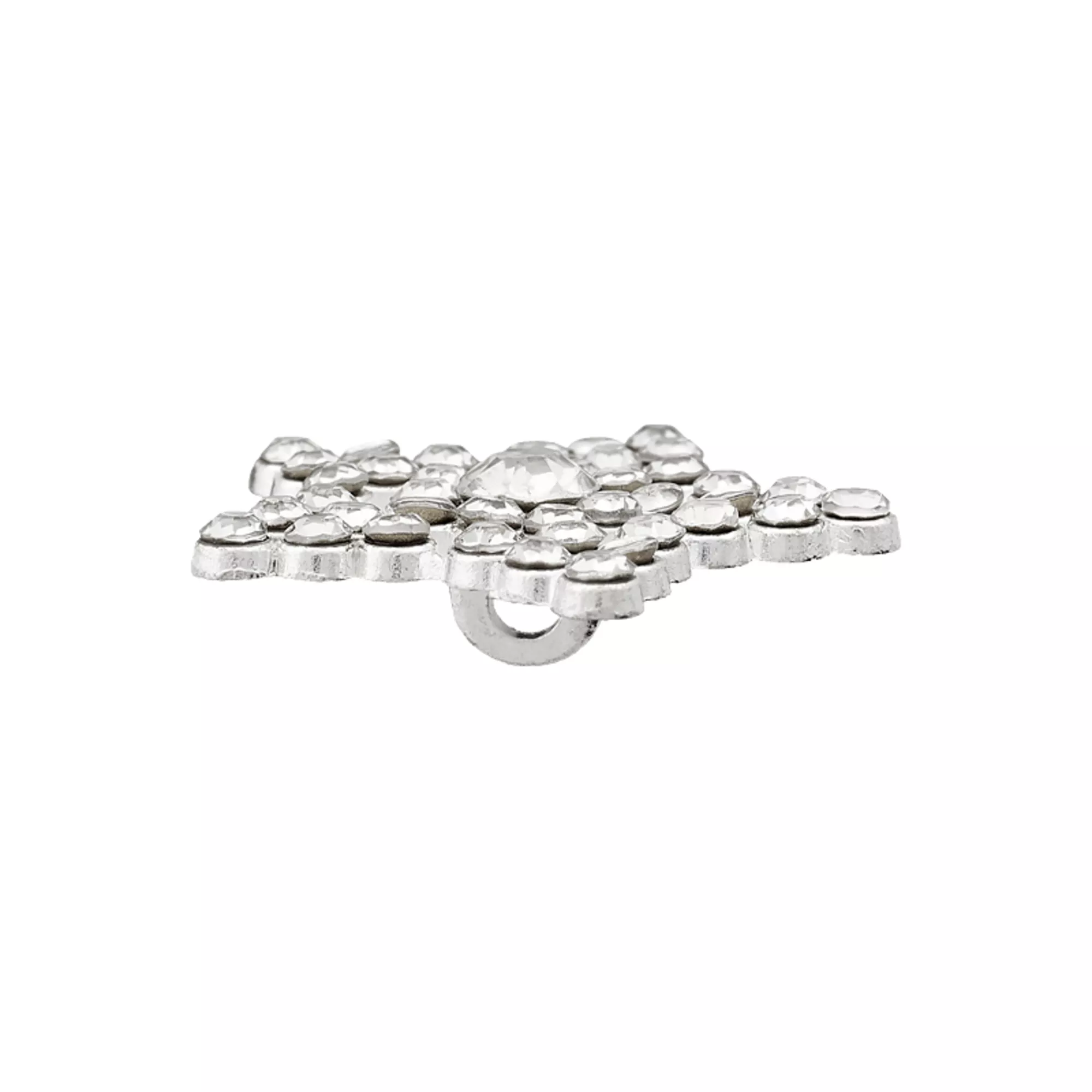 Bouton métal/strass pied, Étoile