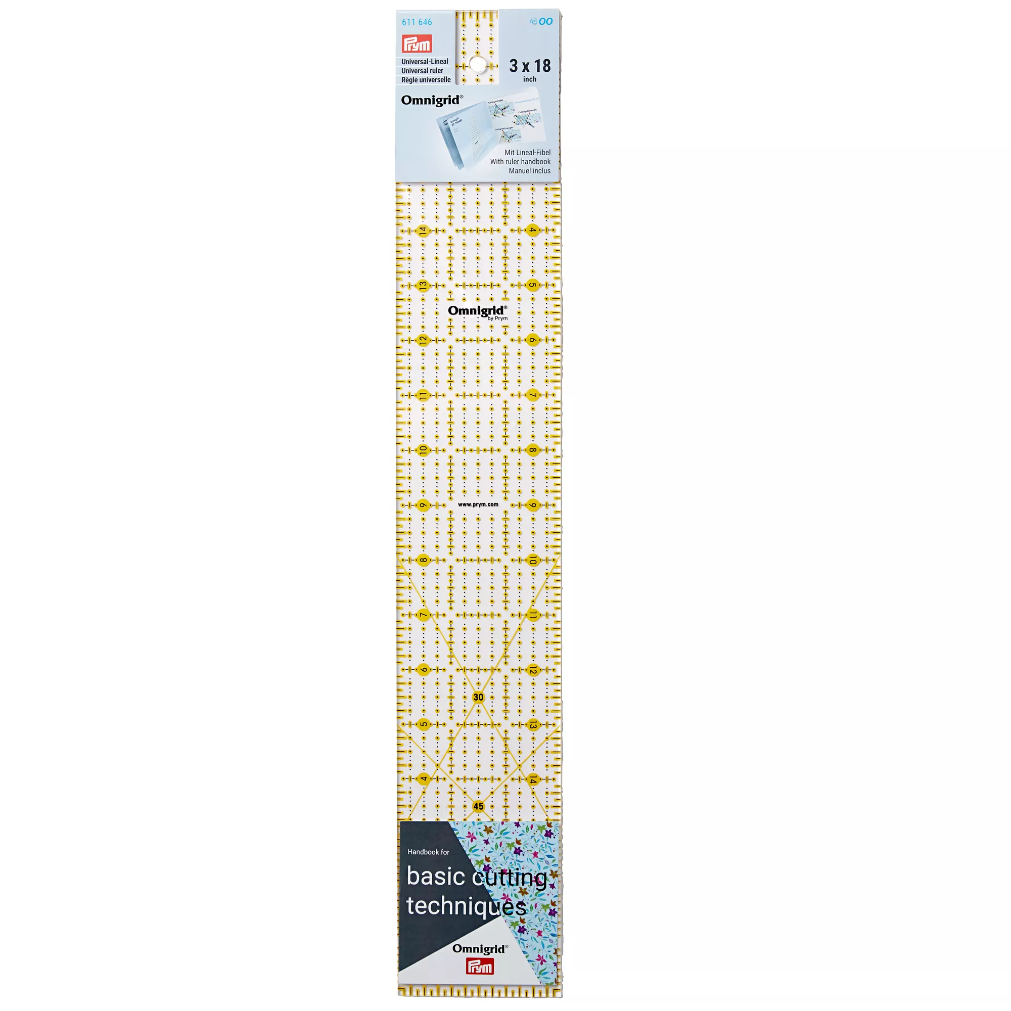 Universal ruler, 3x18inch
