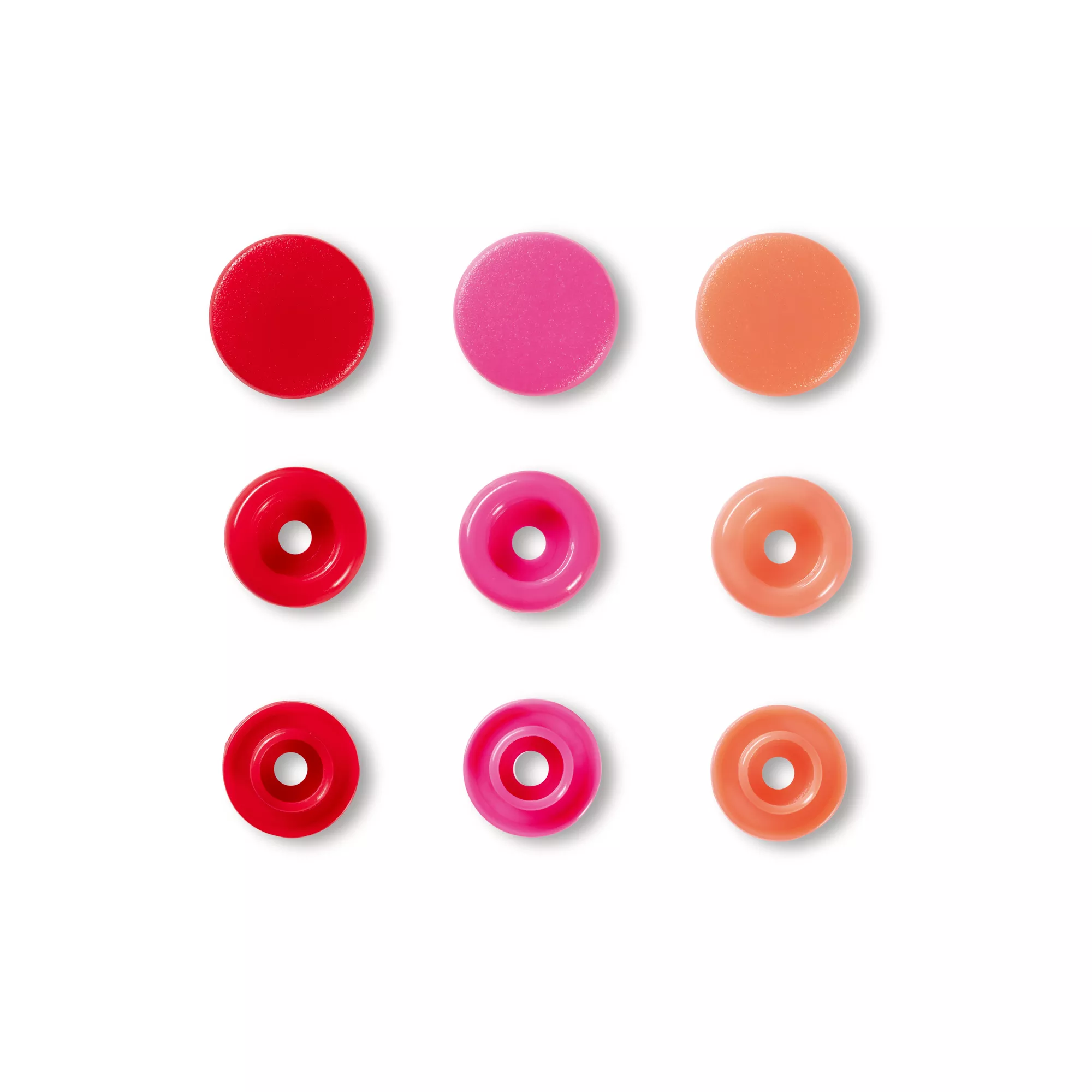 Color snap fastener, Prym Love, 12.4 mm, red