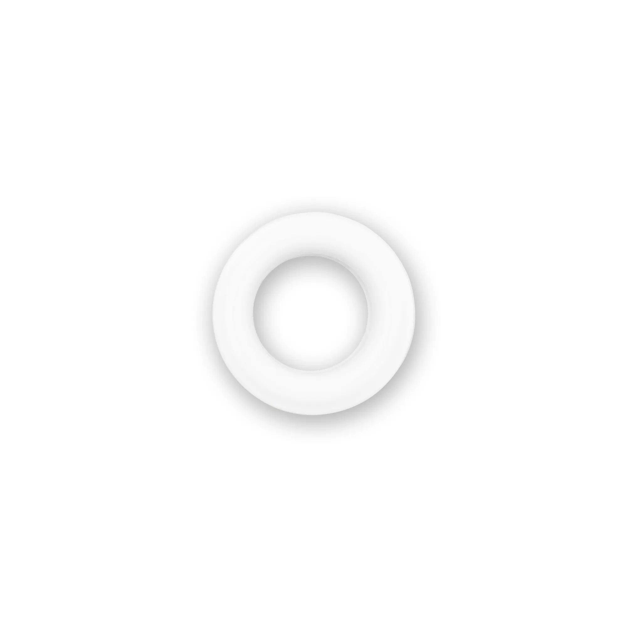 Occhielli con rondelle, 11mm, bianco/argento