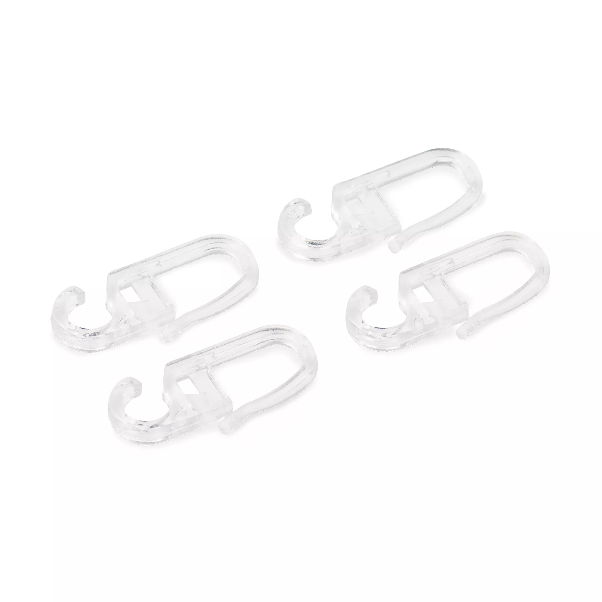 Clip-on hook, 6mm, transparent