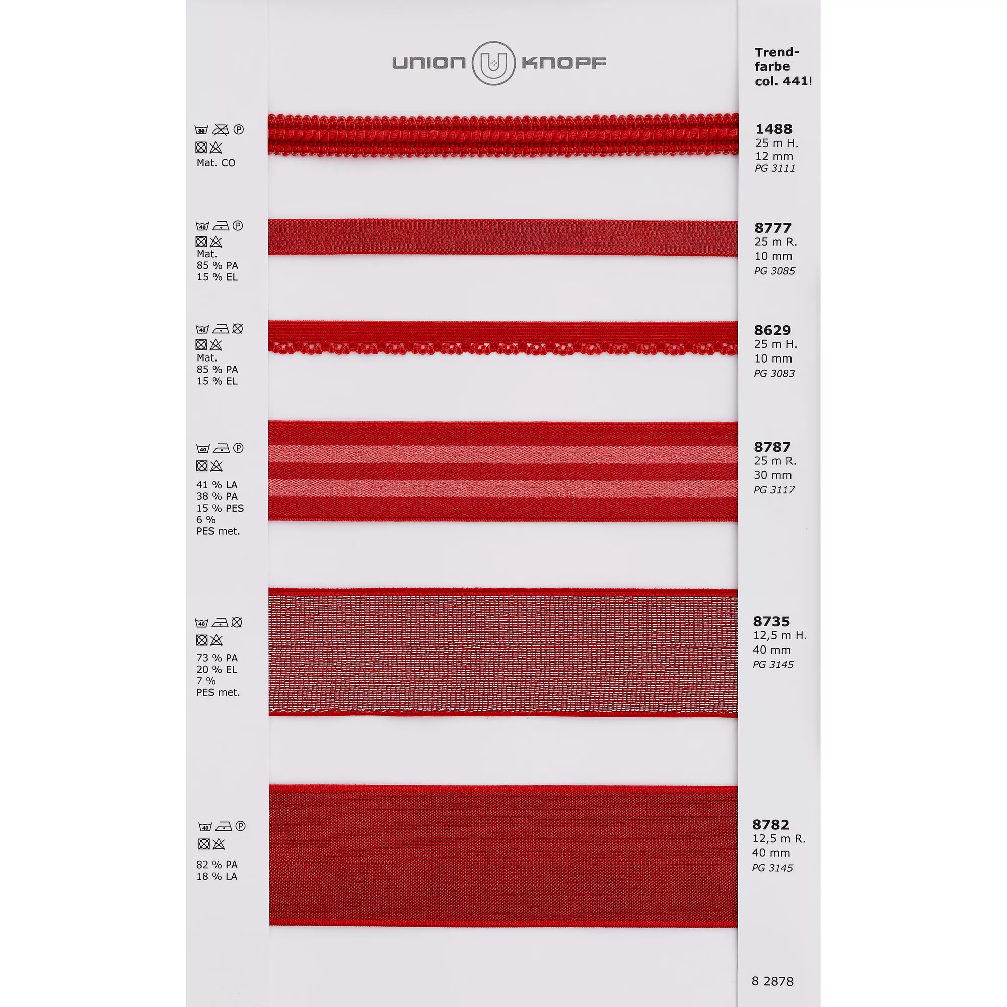 elastic ribbon 10mm orange